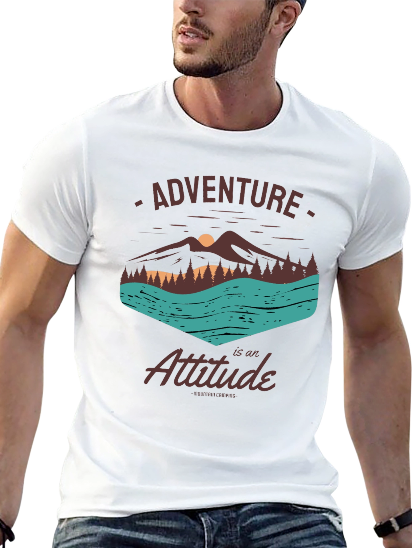 Adventure Attitude Black Graphic Tee