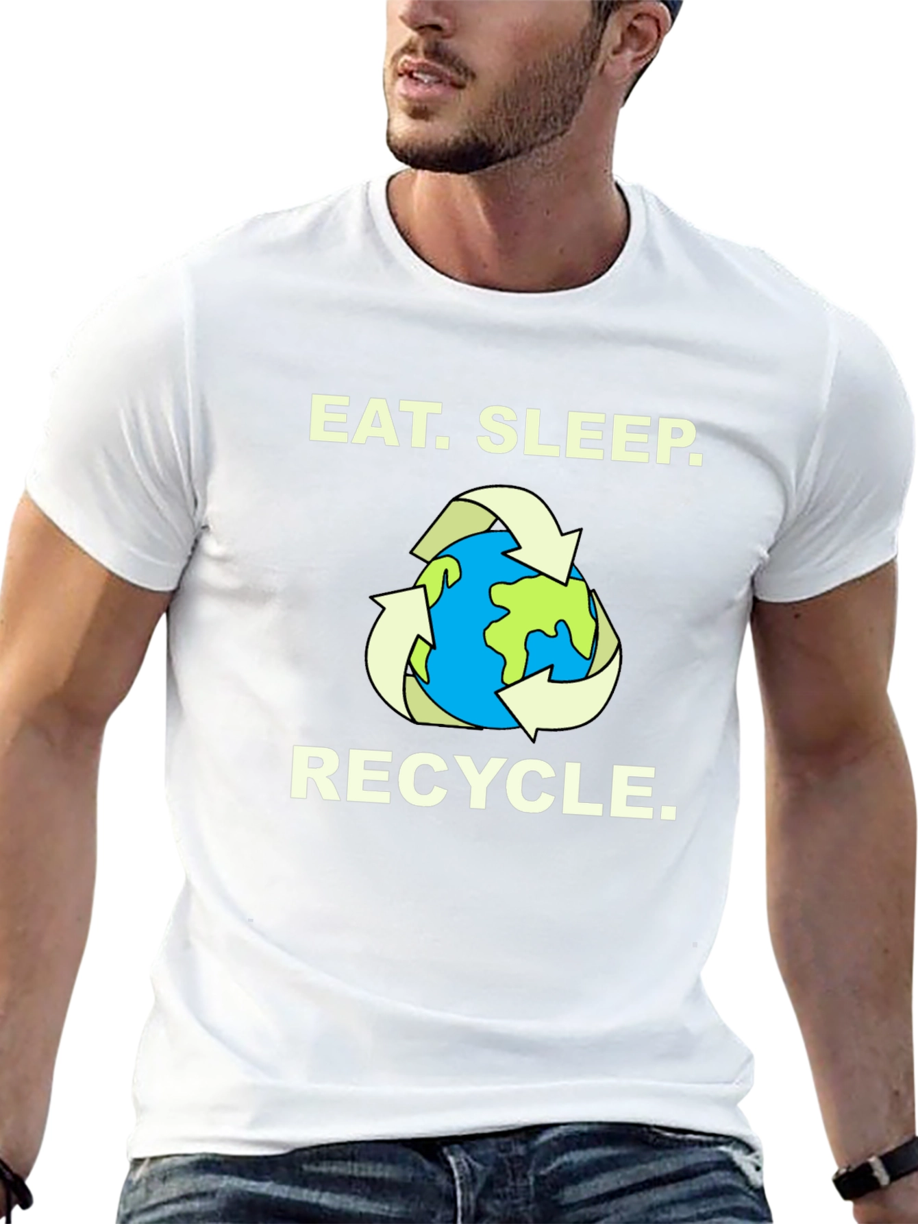 Eat. Sleep. Recycle. T-Shirt - Earth Graphic Tee