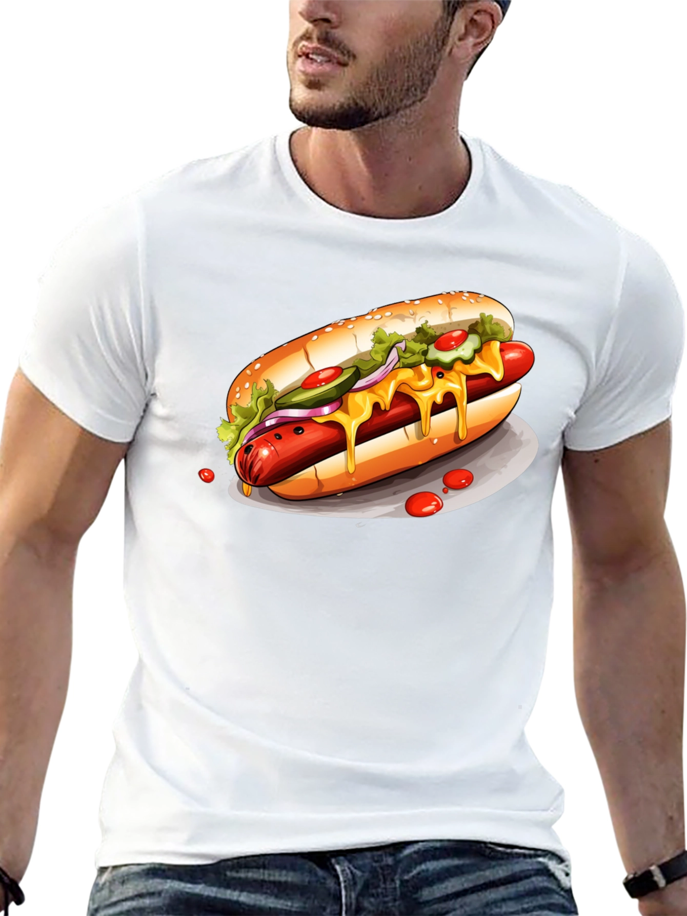 Loaded Hot Dog T-Shirt – Food Lover Graphic Tee