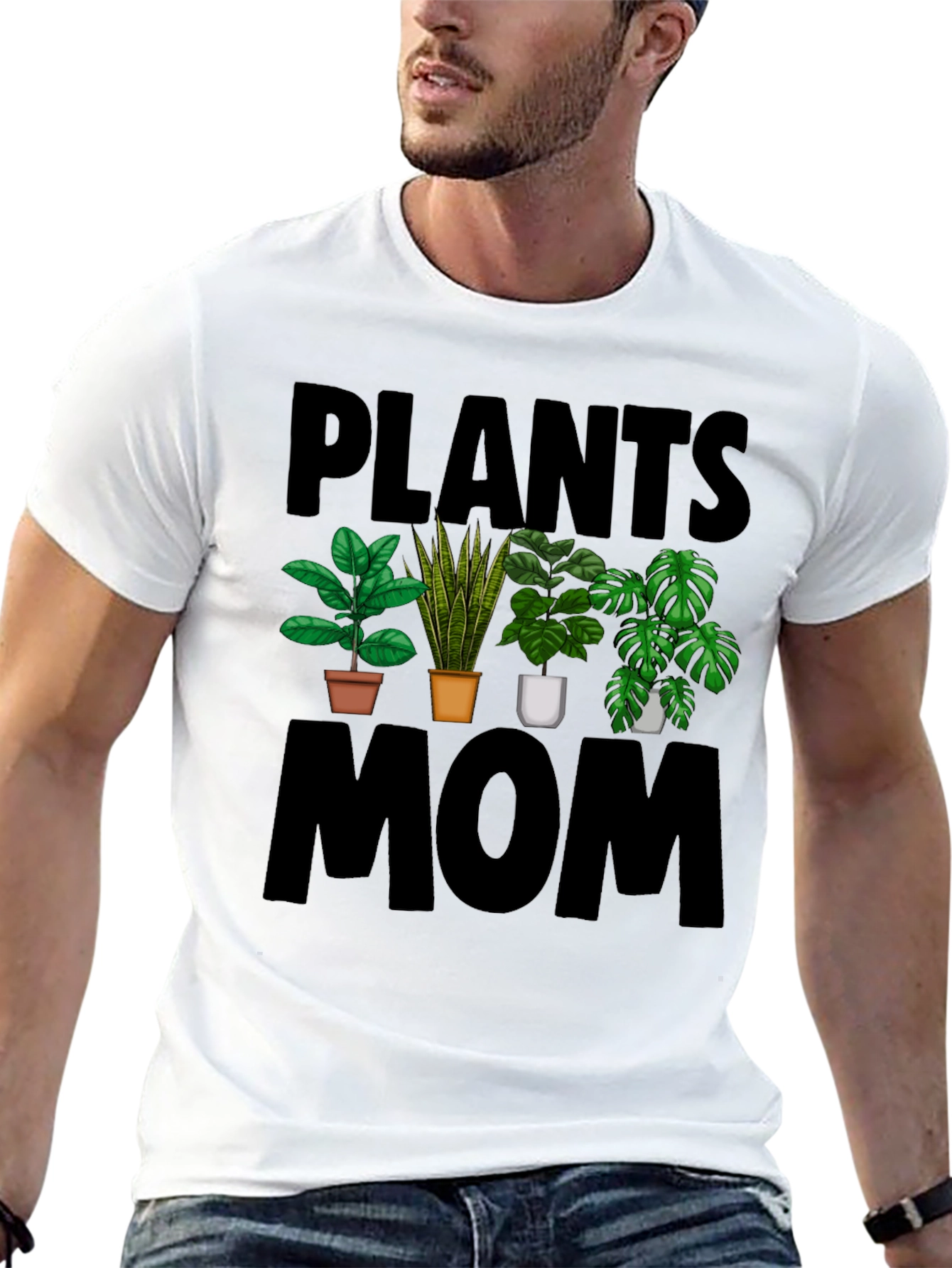 Plants Mom Black T-Shirt