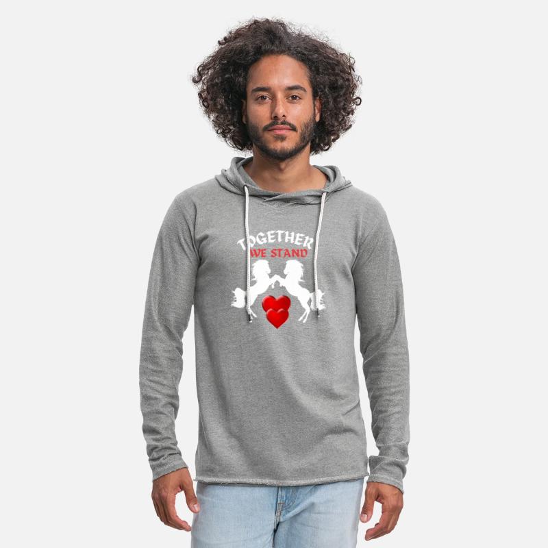 Funny Horse Slogan Together We Stand Black White