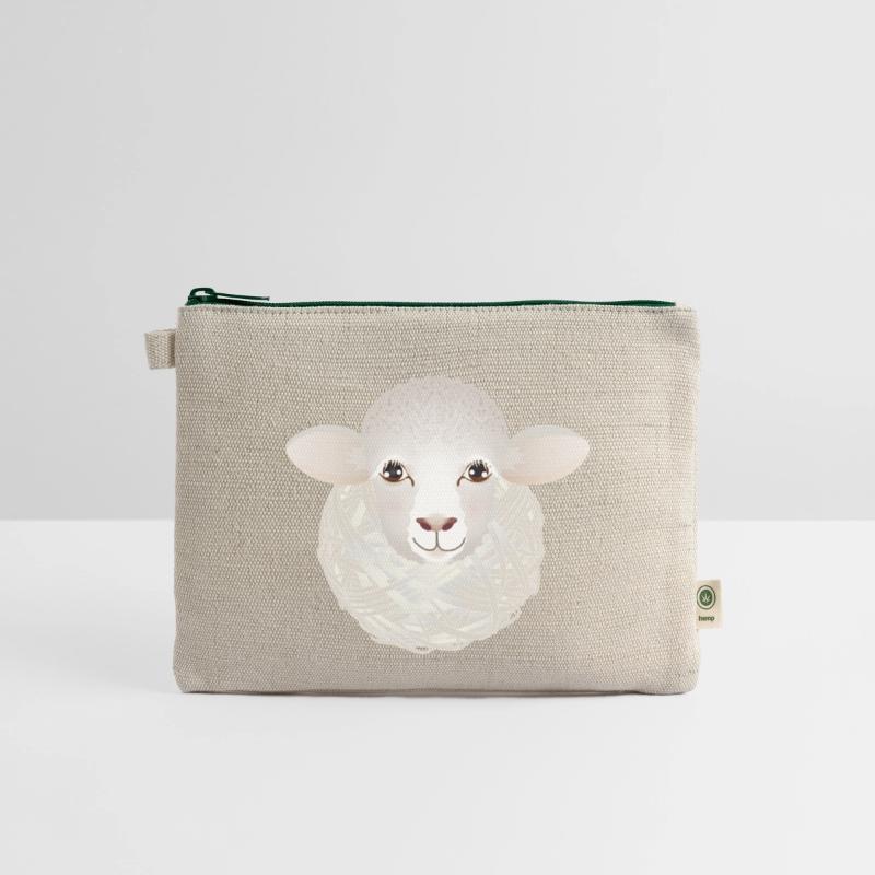 funny sheep with a ball of wool as a body