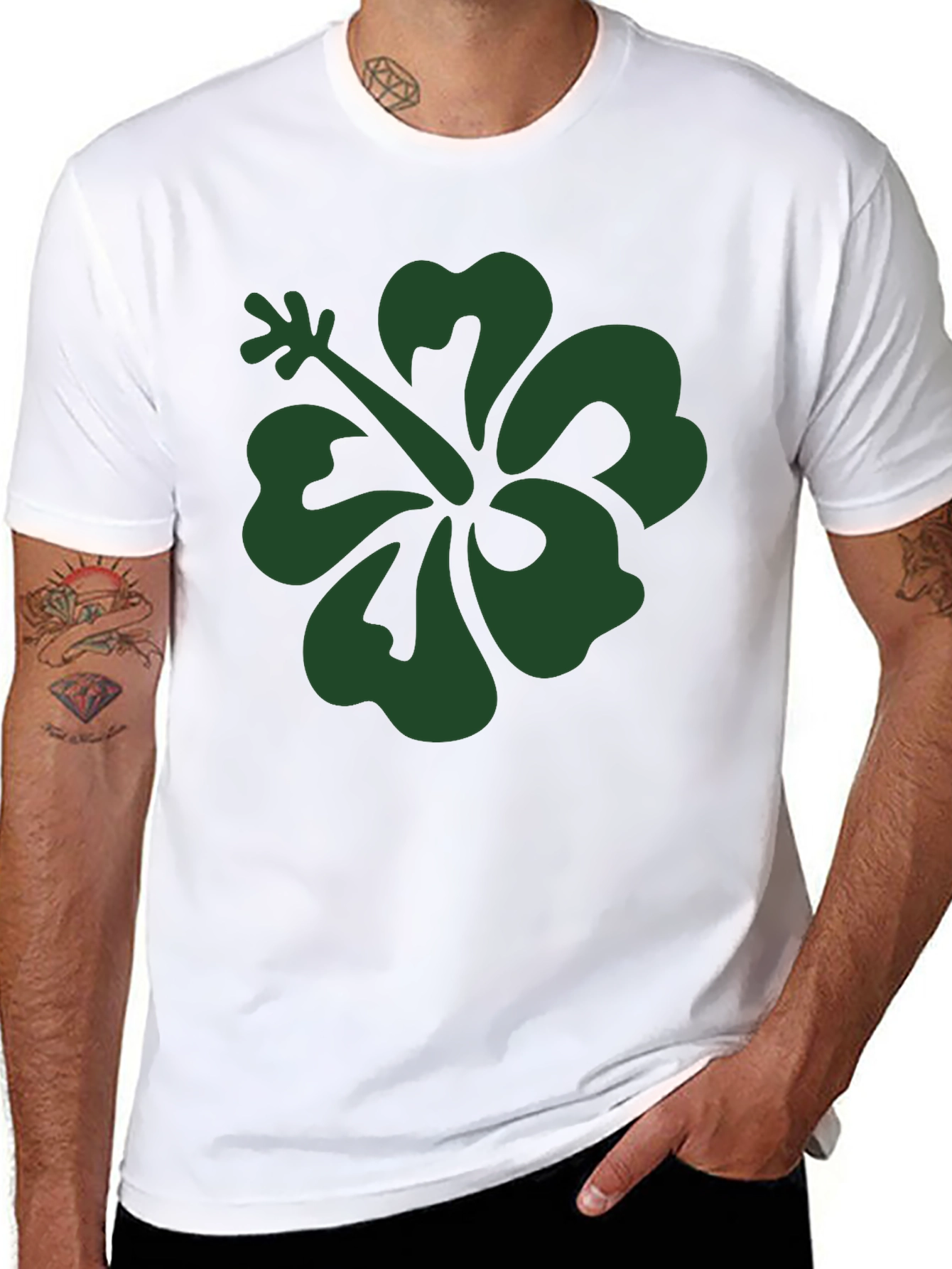 Hibiscus Graphic T-Shirt - Casual Comfort