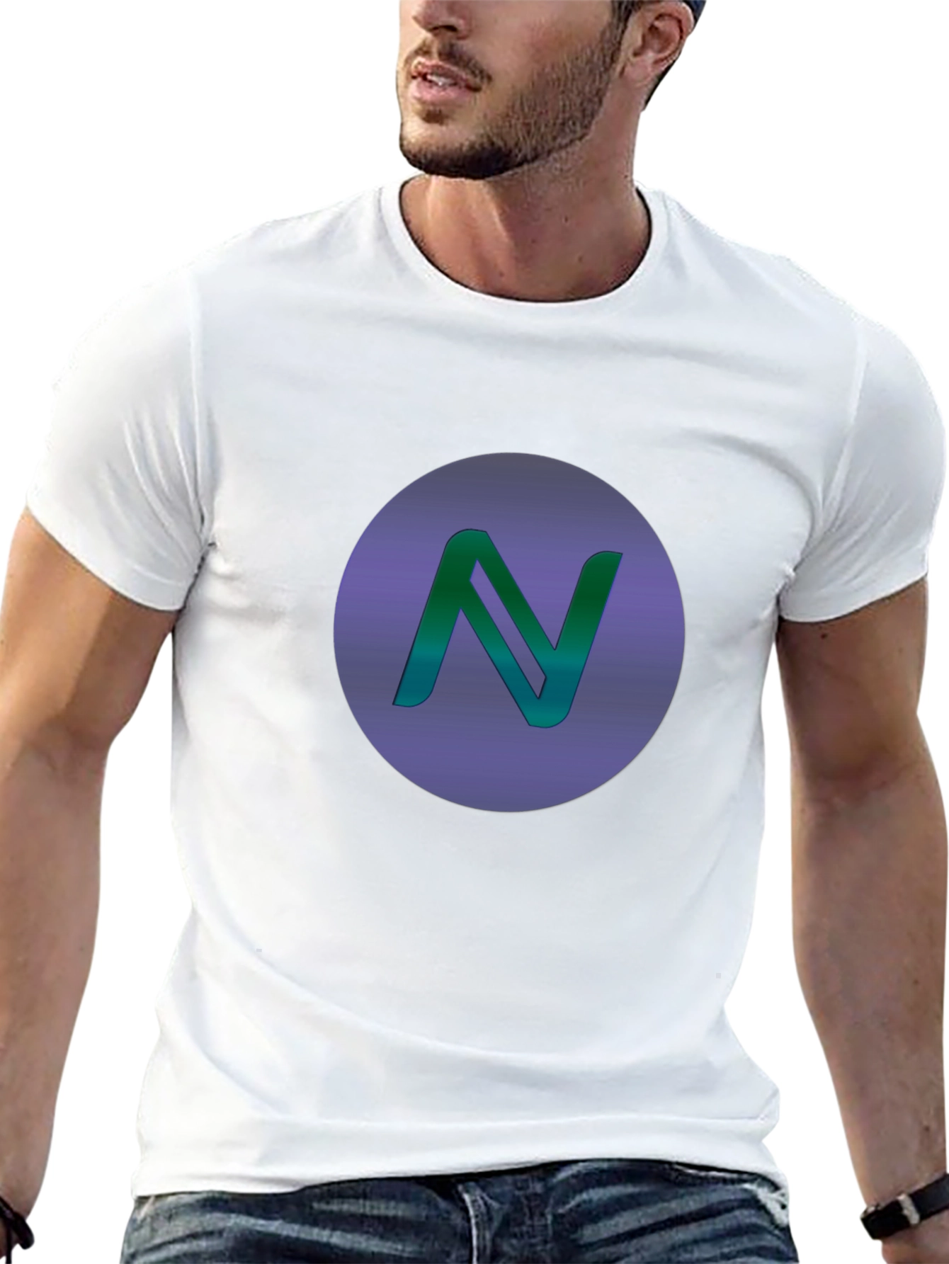 Gradient N Logo Black T-Shirt