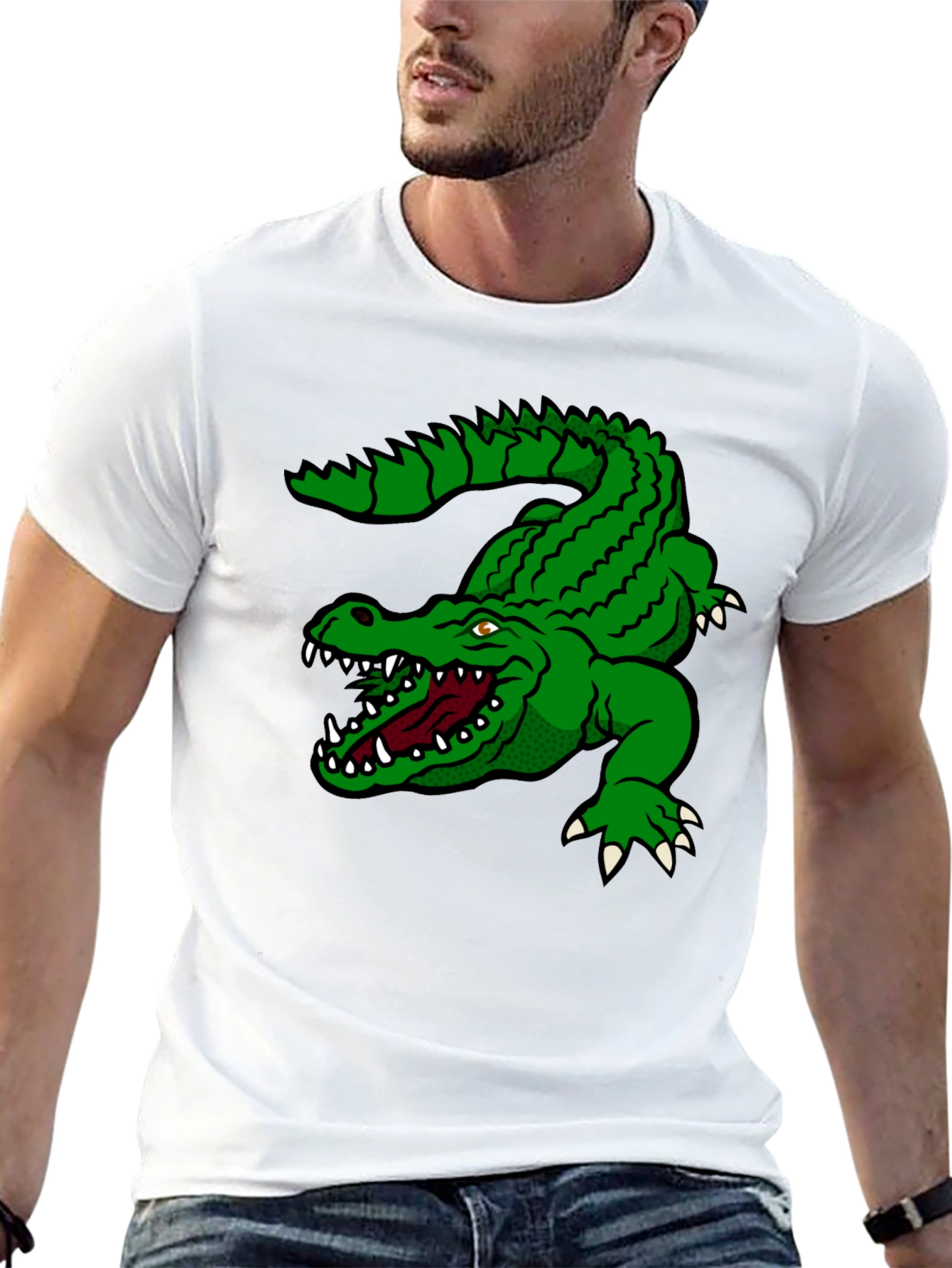 Green Alligator Graphic T-Shirt - Bold Style