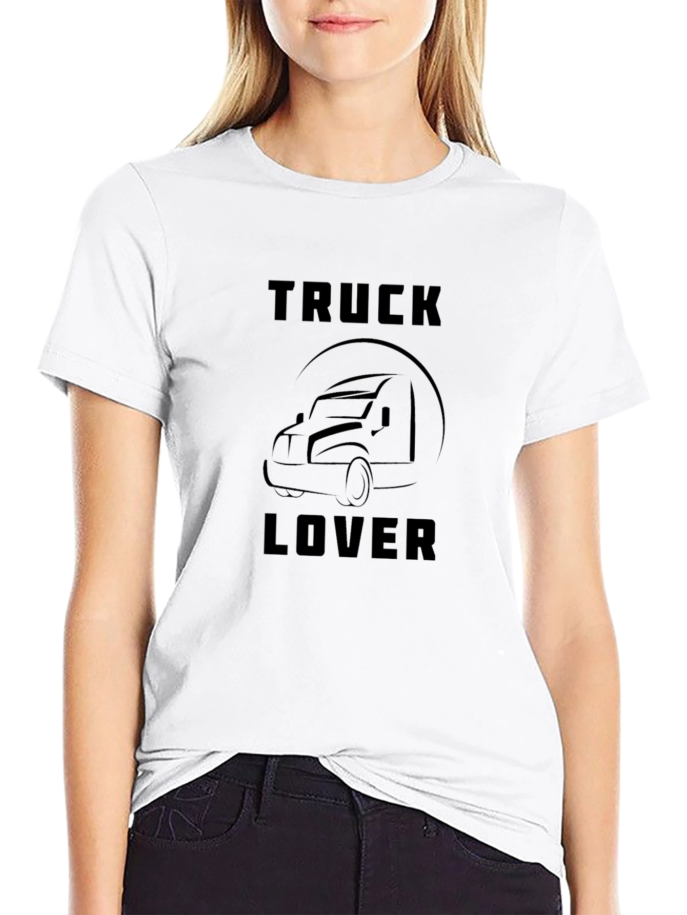 Truck Lover Black Graphic Tee