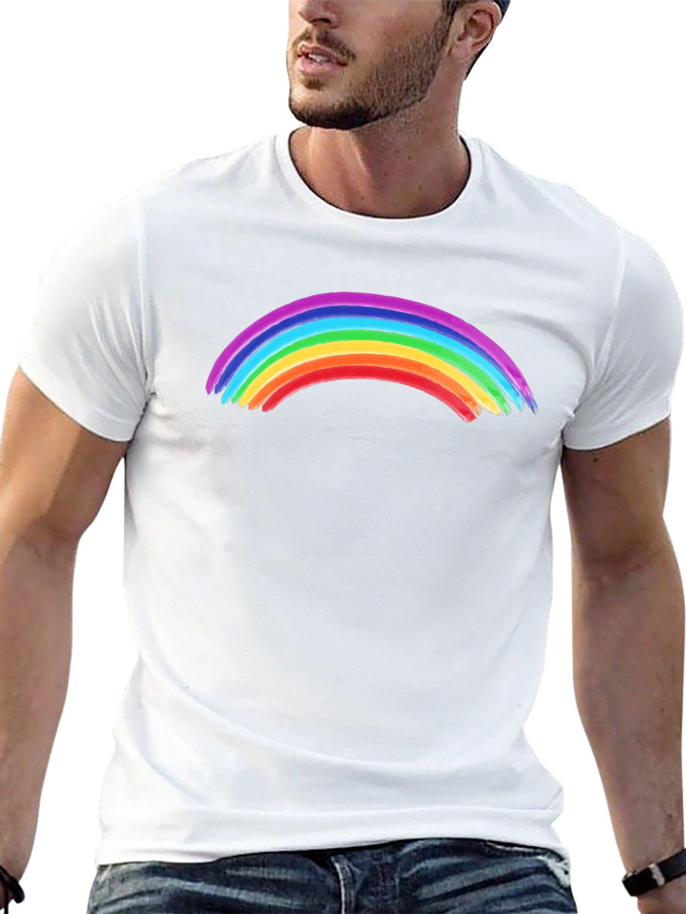 Rainbow Graphic Black T-Shirt