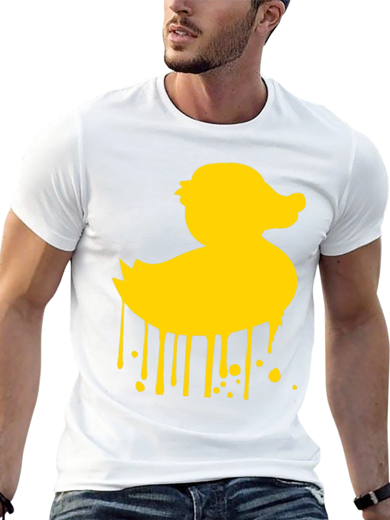 Rubber Duck Drip Graphic T-Shirt - Mens Casual Tee