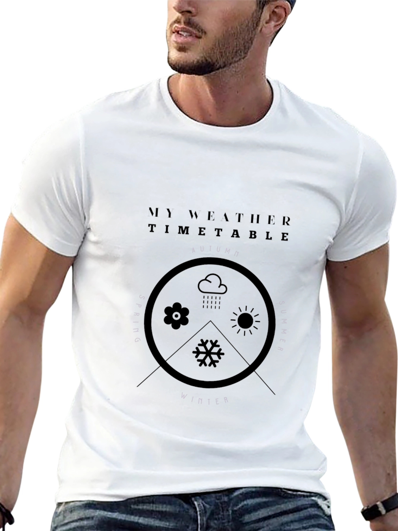 My Weather Timetable Black Graphic T-Shirt