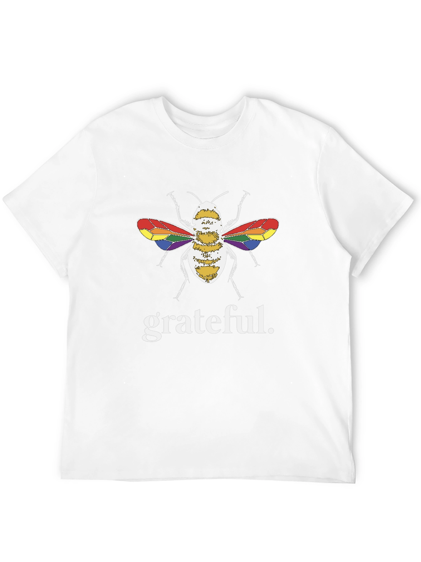 Grateful Bee LGBTQ+ Pride T-Shirt - Black