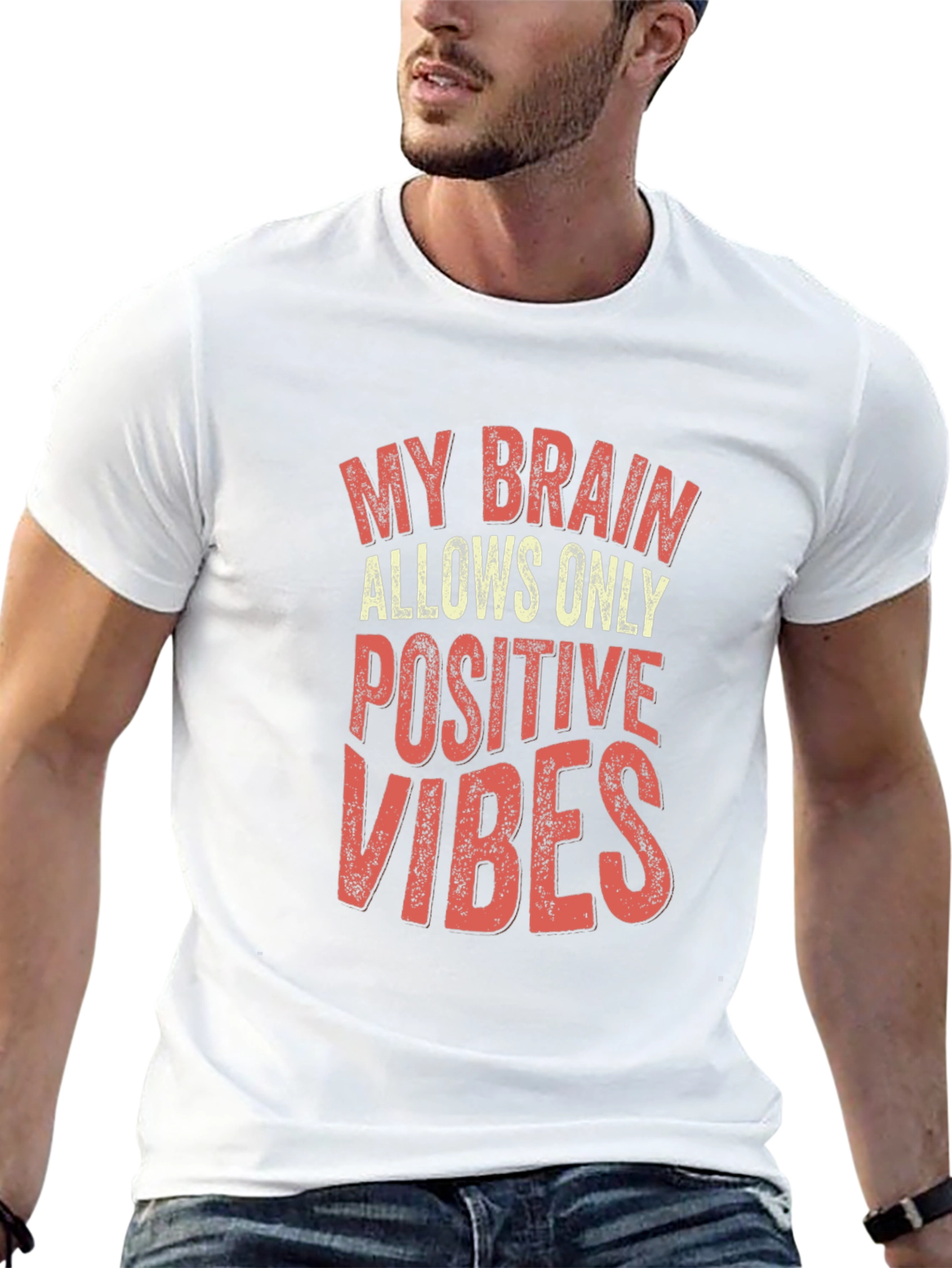 Positive Vibes Graphic Tee - Trendy Unisex T-Shirt