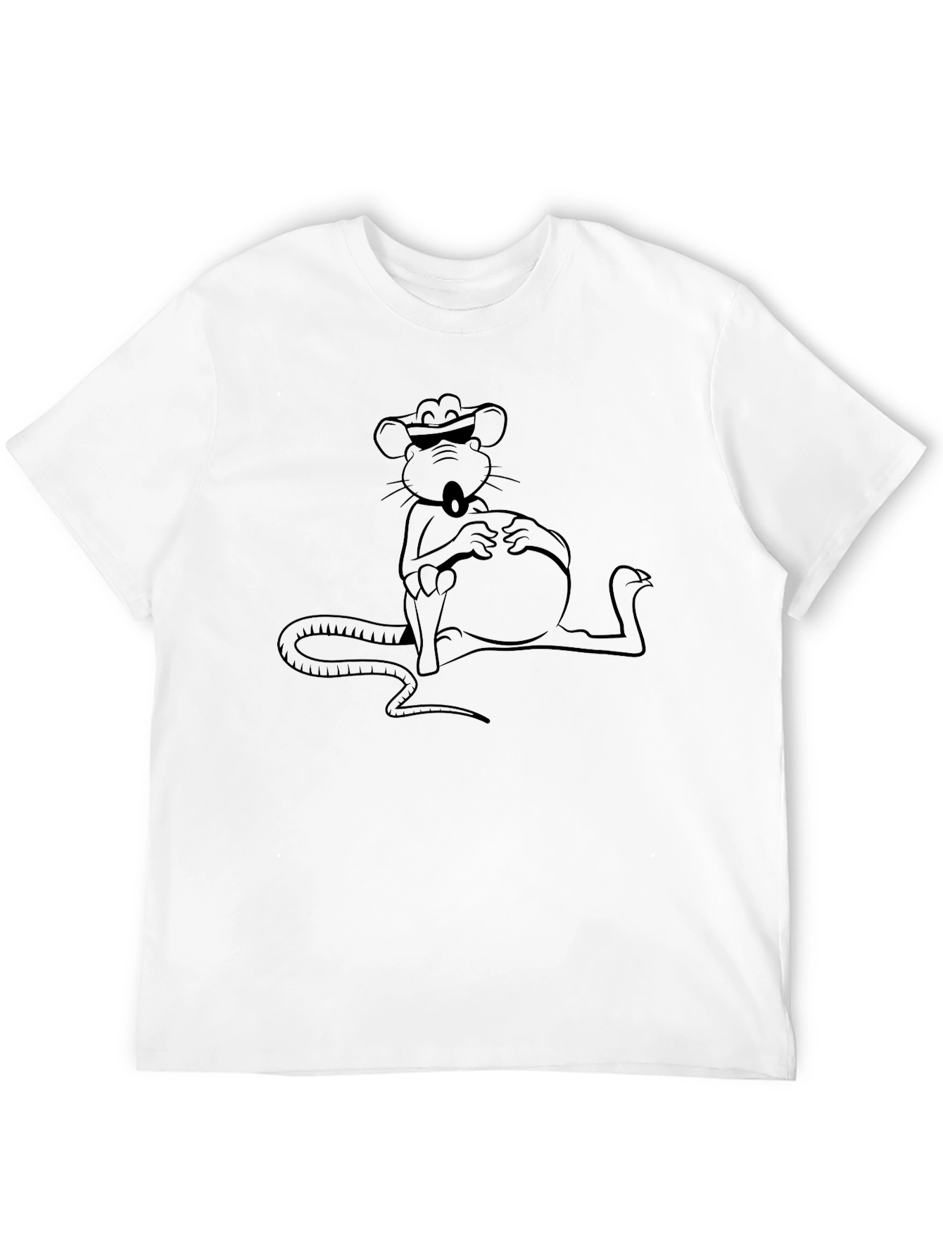 Cool Cartoon Rat Graphic T-Shirt