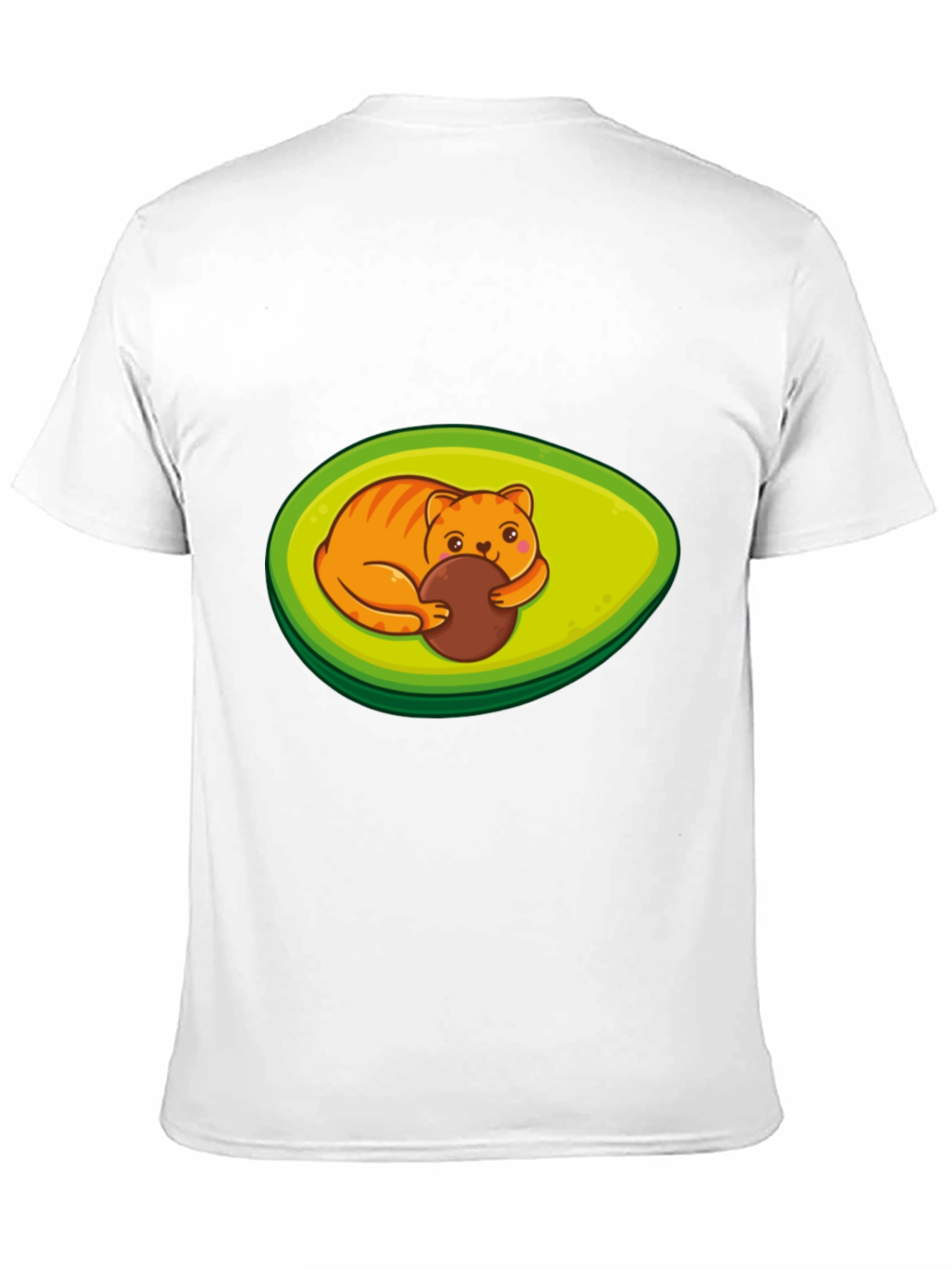 Avocado Cat Graphic T-Shirt - Cute Novelty Tee