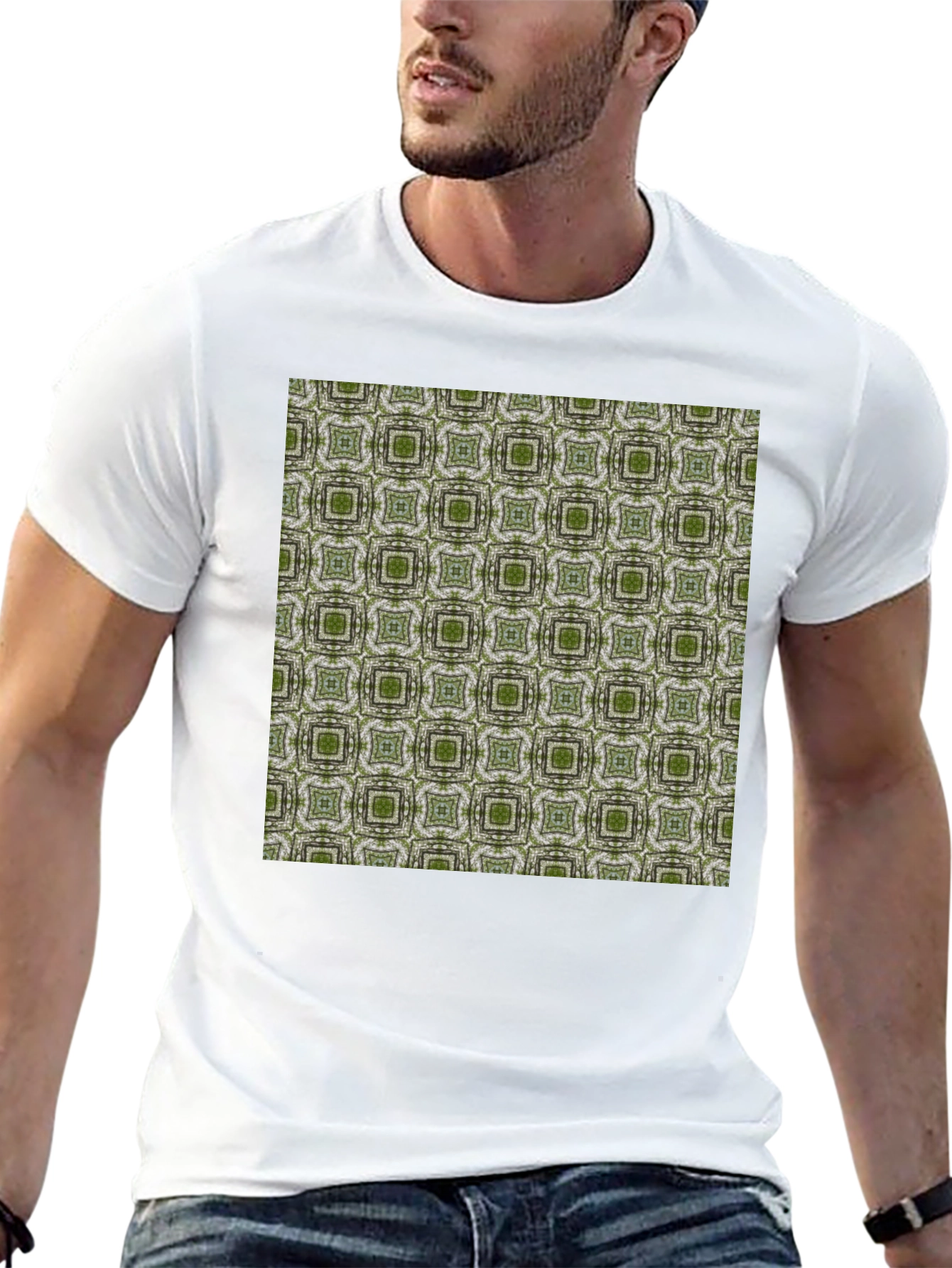 Patterned Black T-Shirt