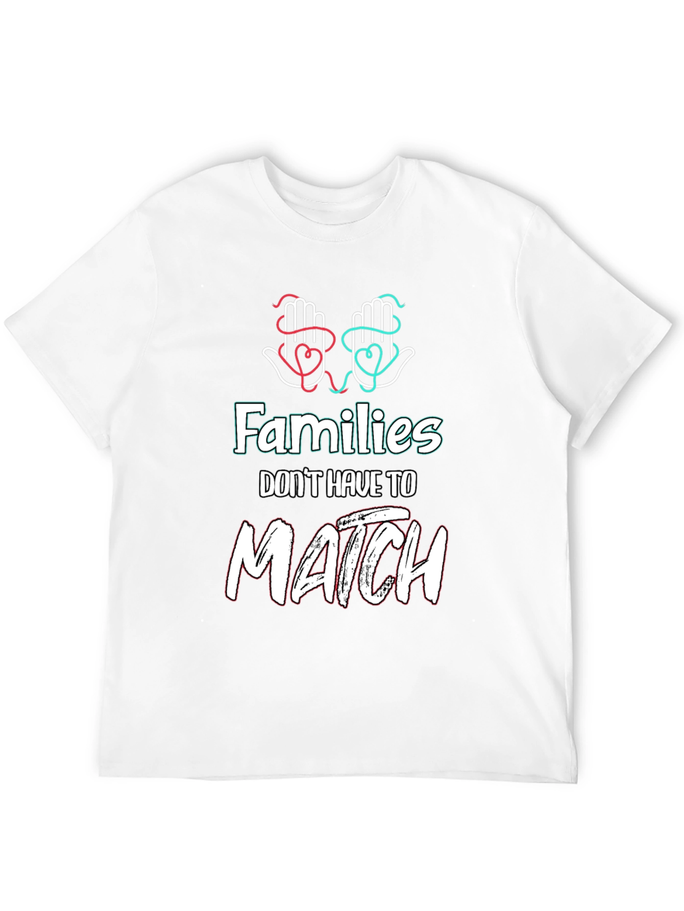 Families Dont Have to Match Black Tee