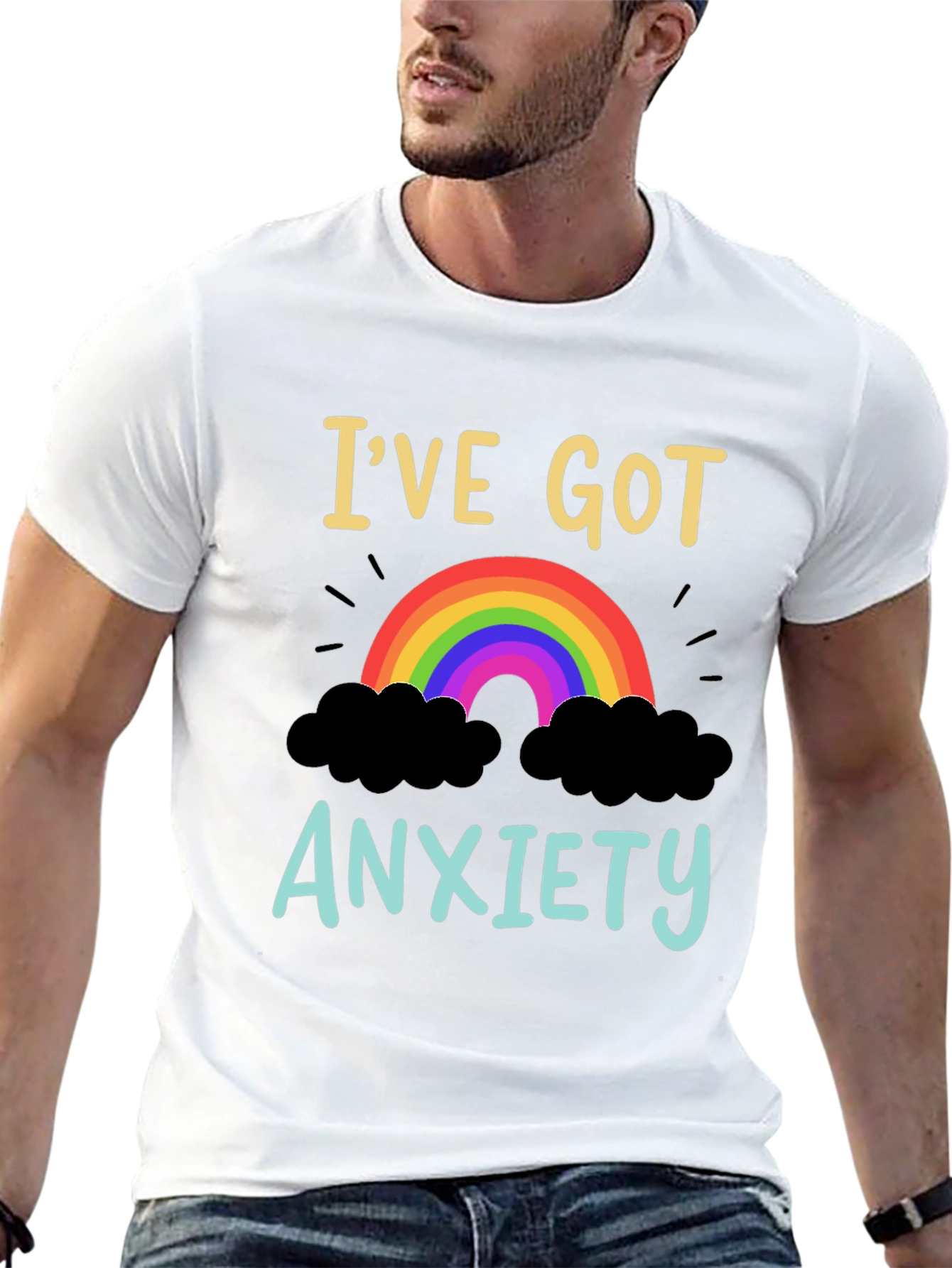 Anxiety Rainbow Graphic T-Shirt