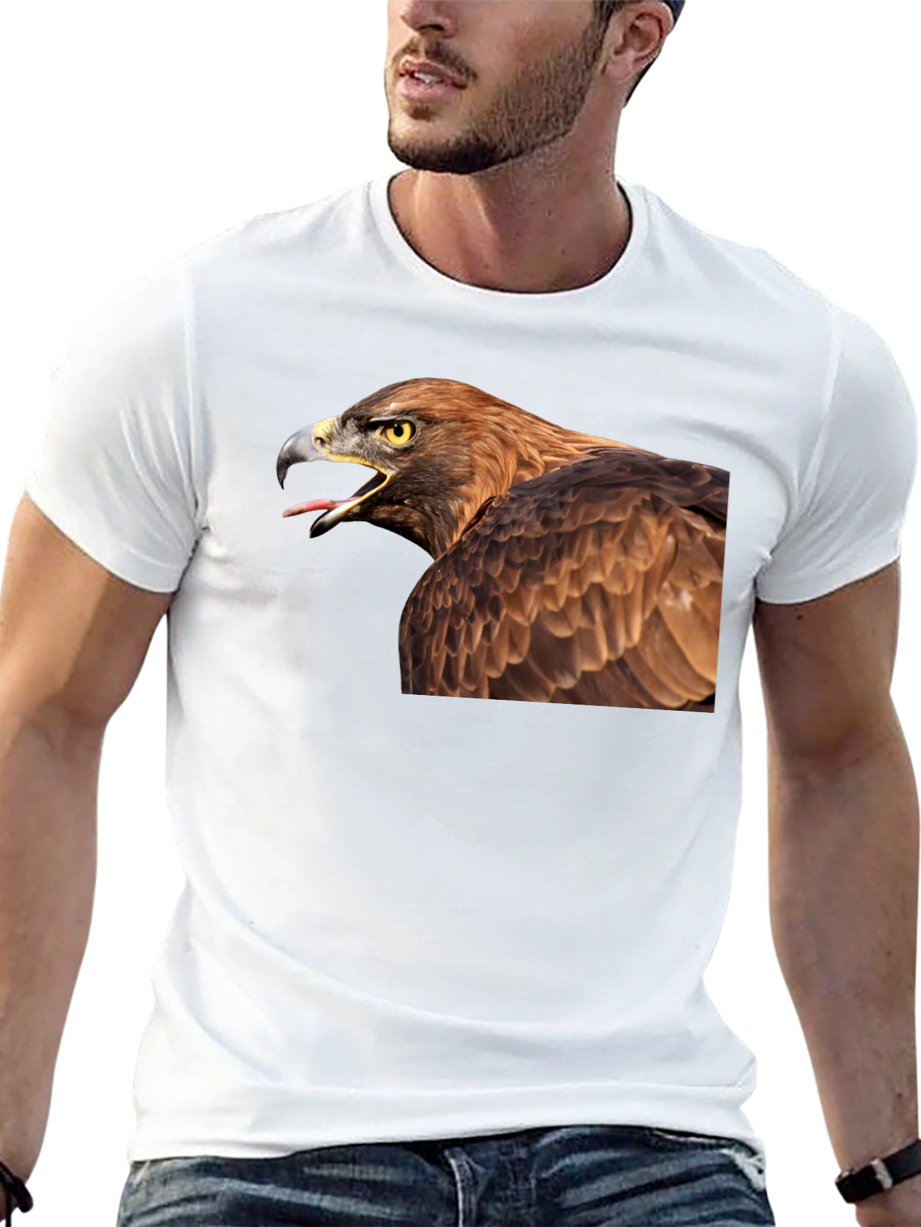 Eagle Graphic T-Shirt - Black Cotton Tee