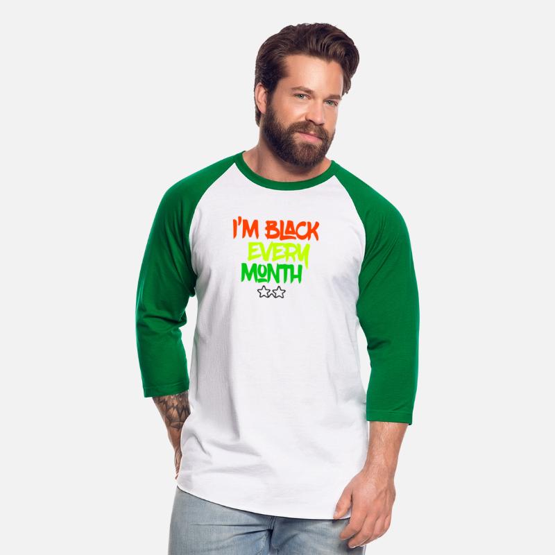 I'm Black Every Month Glasses on t-shirt Men's
