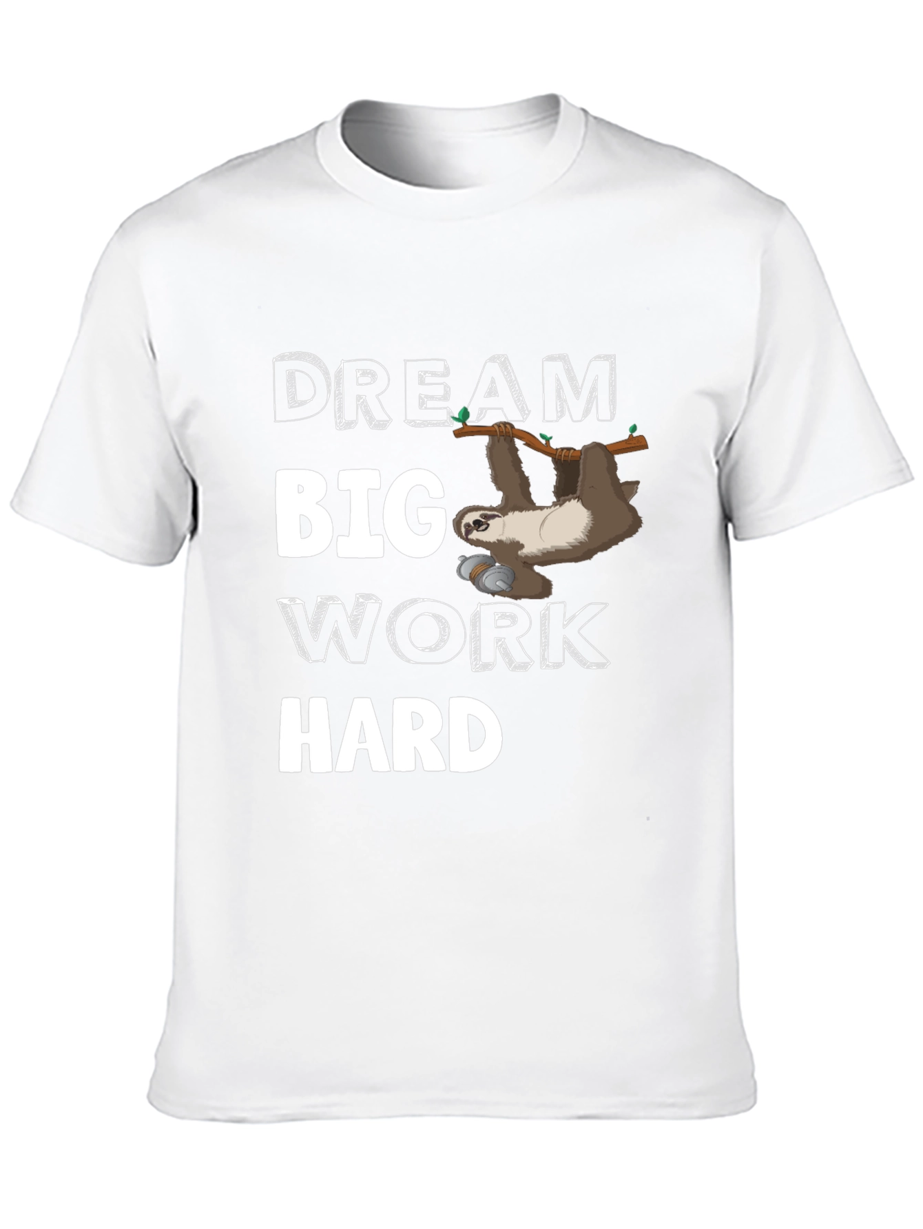 Dream Big Sloth Graphic Tee - Black