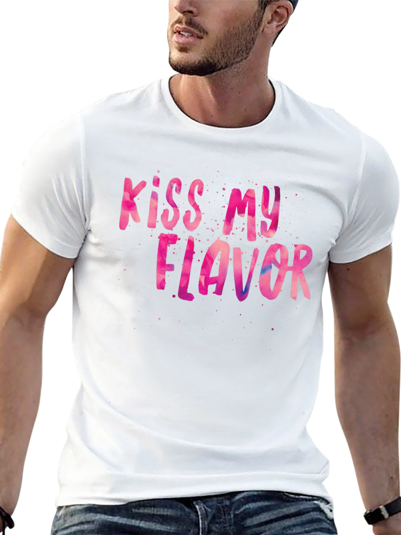 Kiss My Flavor Graphic Tee - Black