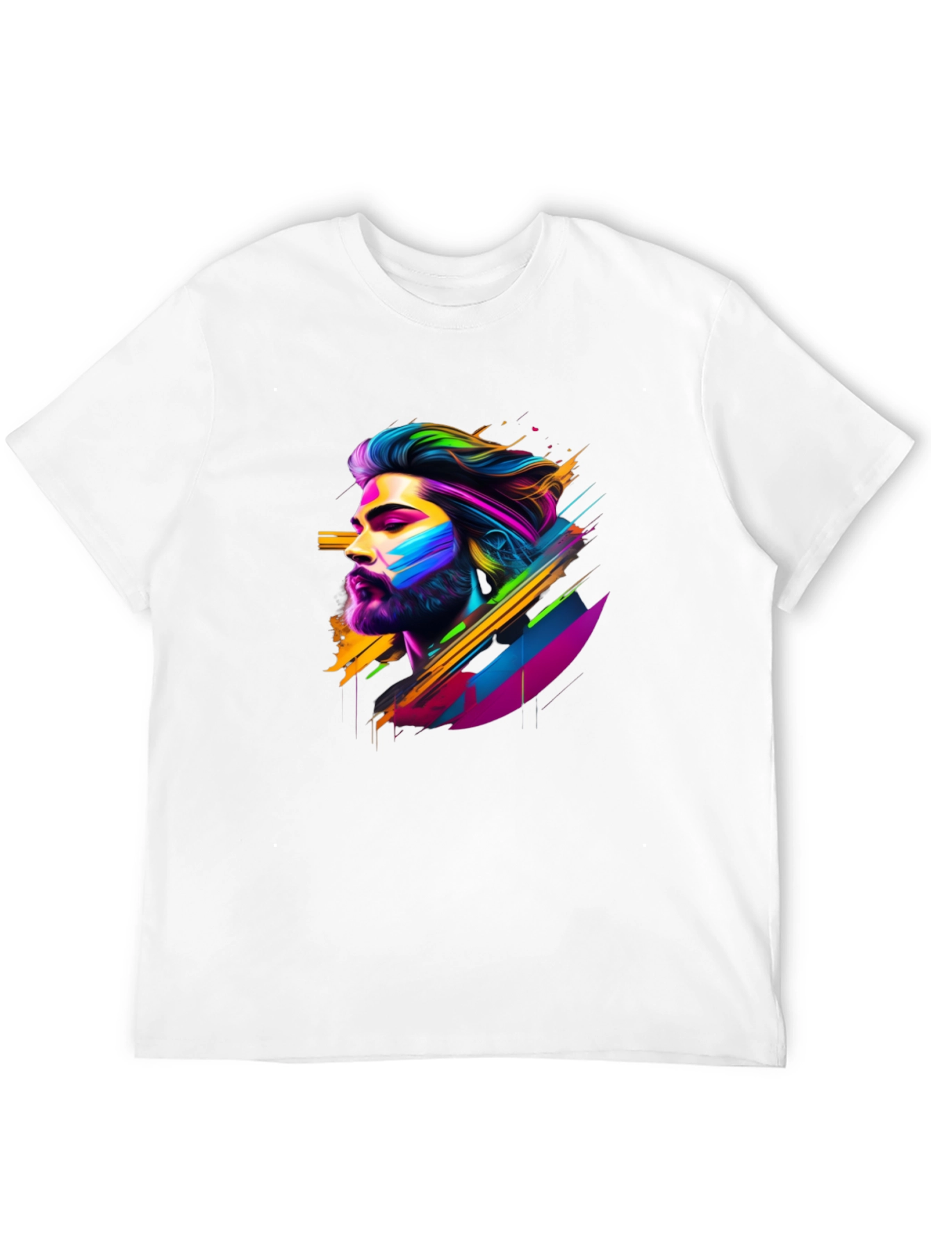Vibrant Graphic Tee: Modern Art Print