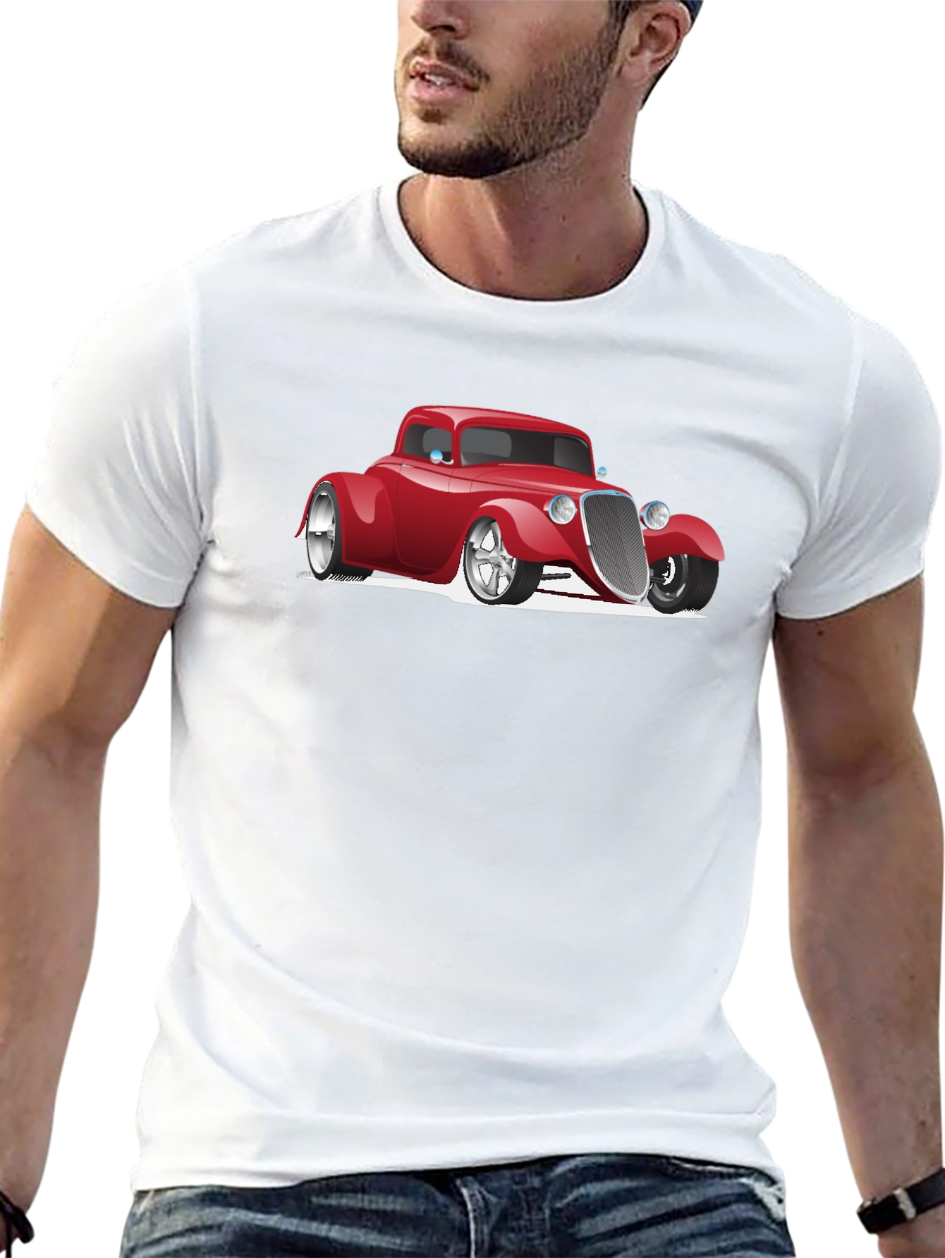 Hot Rod Car Graphic Black T-Shirt