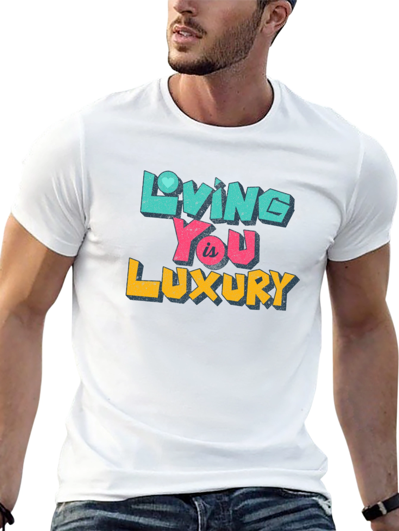 Living You is Luxury Black Graphic Tee