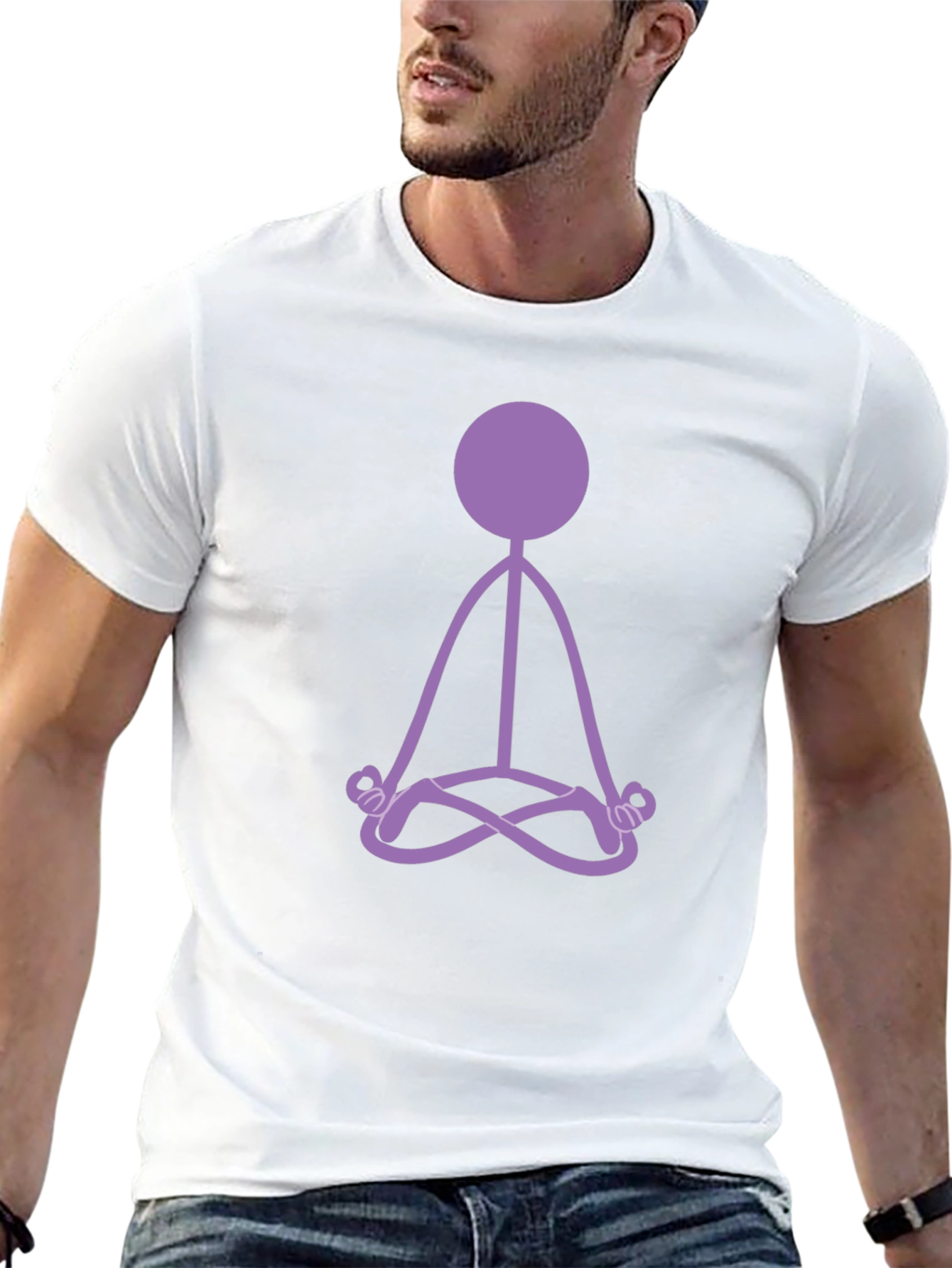 Zen Stick Figure Black T-Shirt