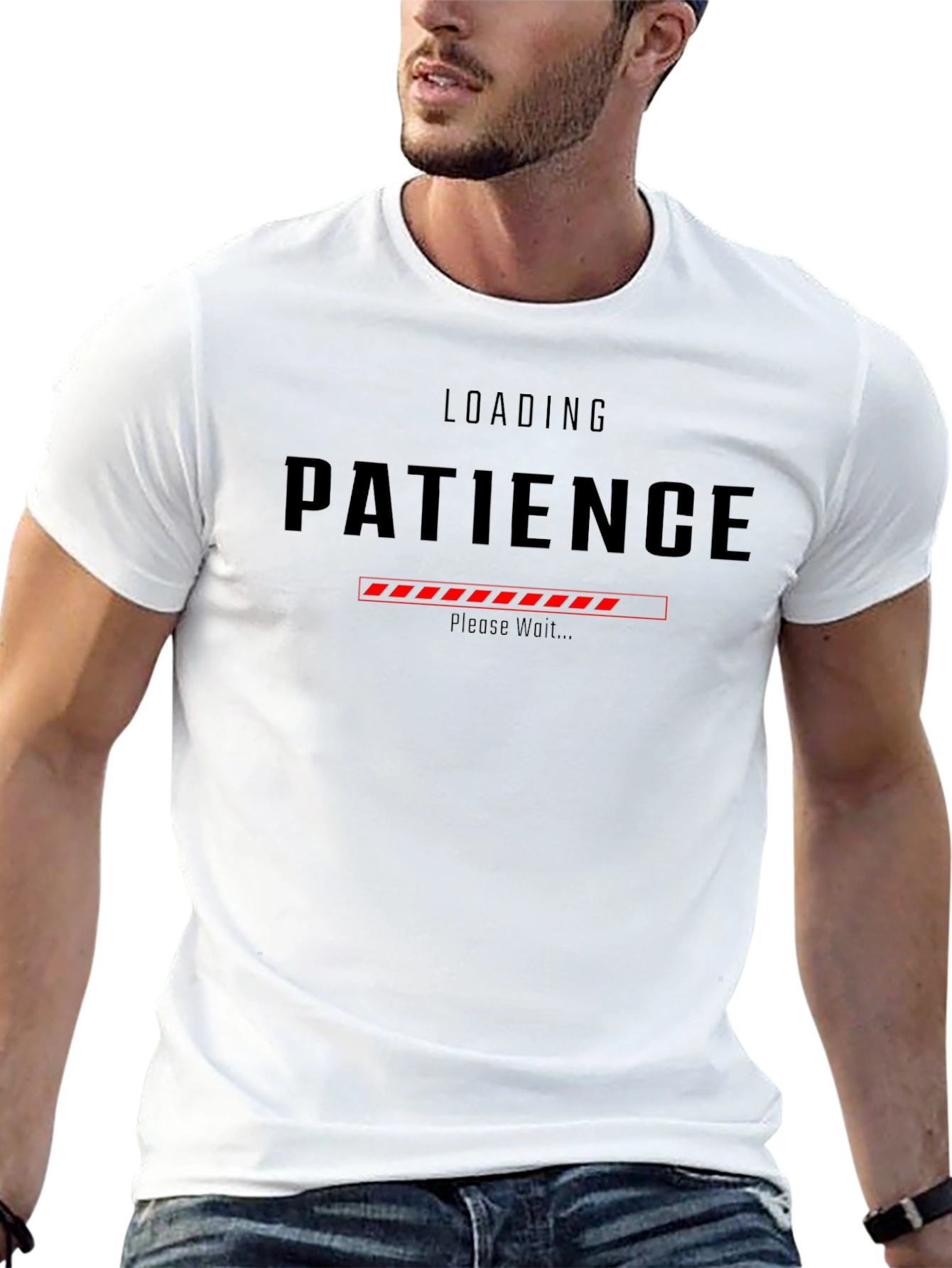 Loading Patience Graphic Tee - Black Casual Shirt