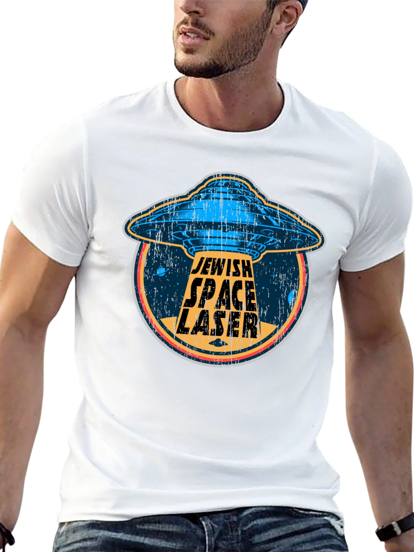 Jewish Space Laser T-Shirt - Novelty Graphic Tee