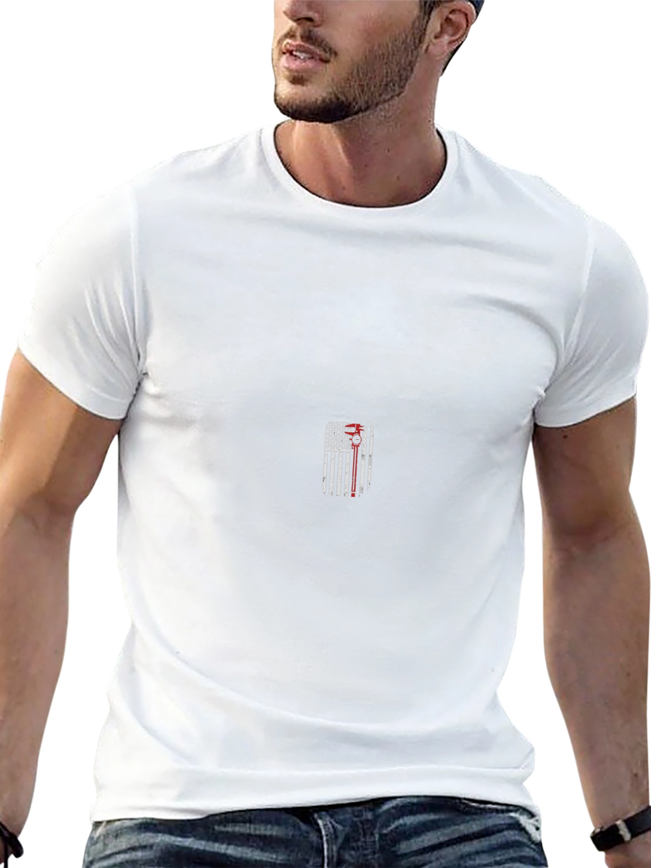 Thin Red Line Flag Graphic T-Shirt