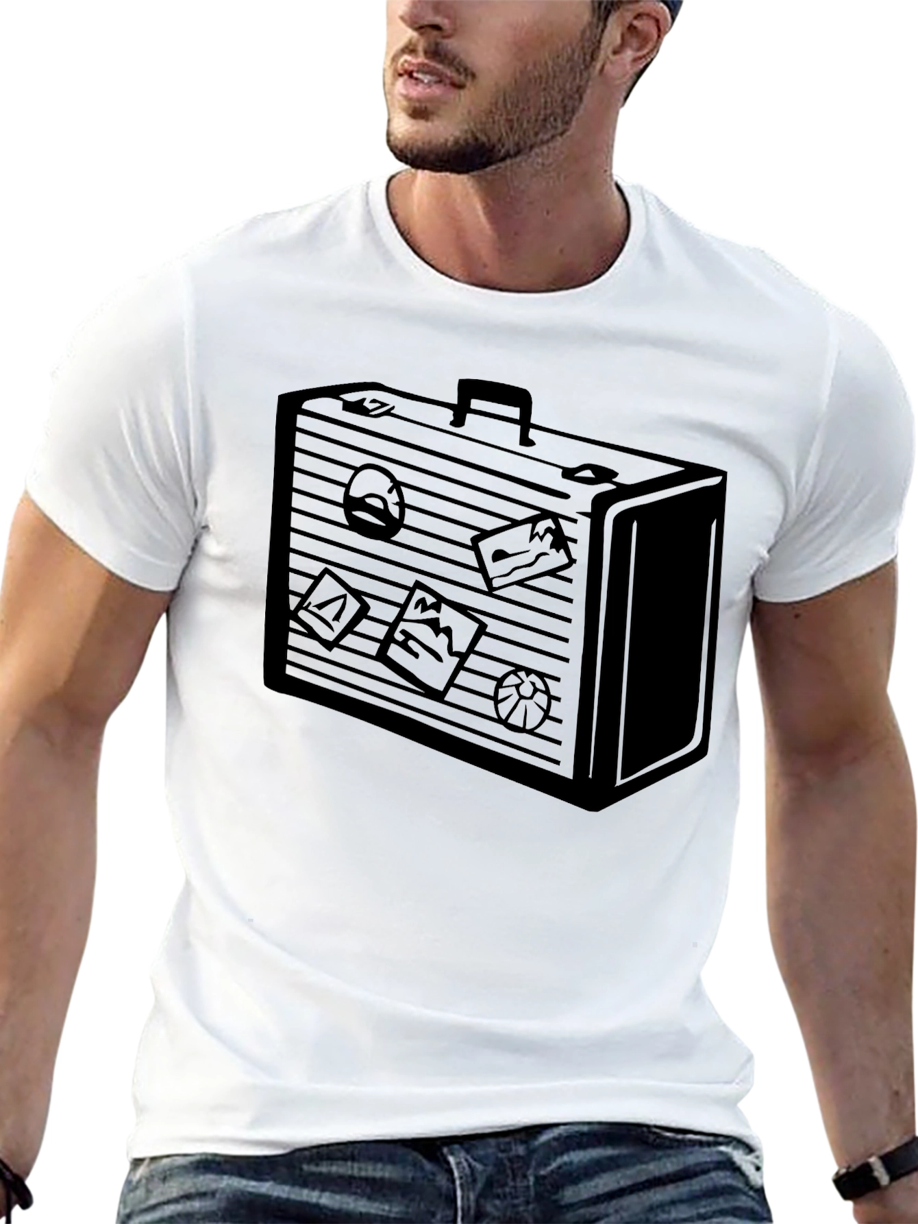 Suitcase Graphic Tee - Travel Style Shirt