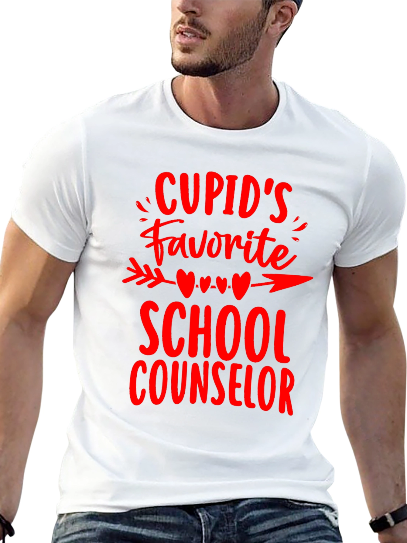 Cupids Favorite School Counselor Graphic Tee