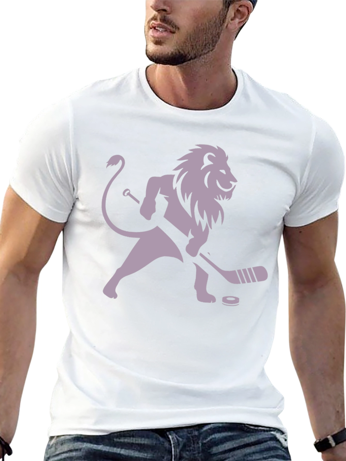 Lion Hockey Player T-Shirt