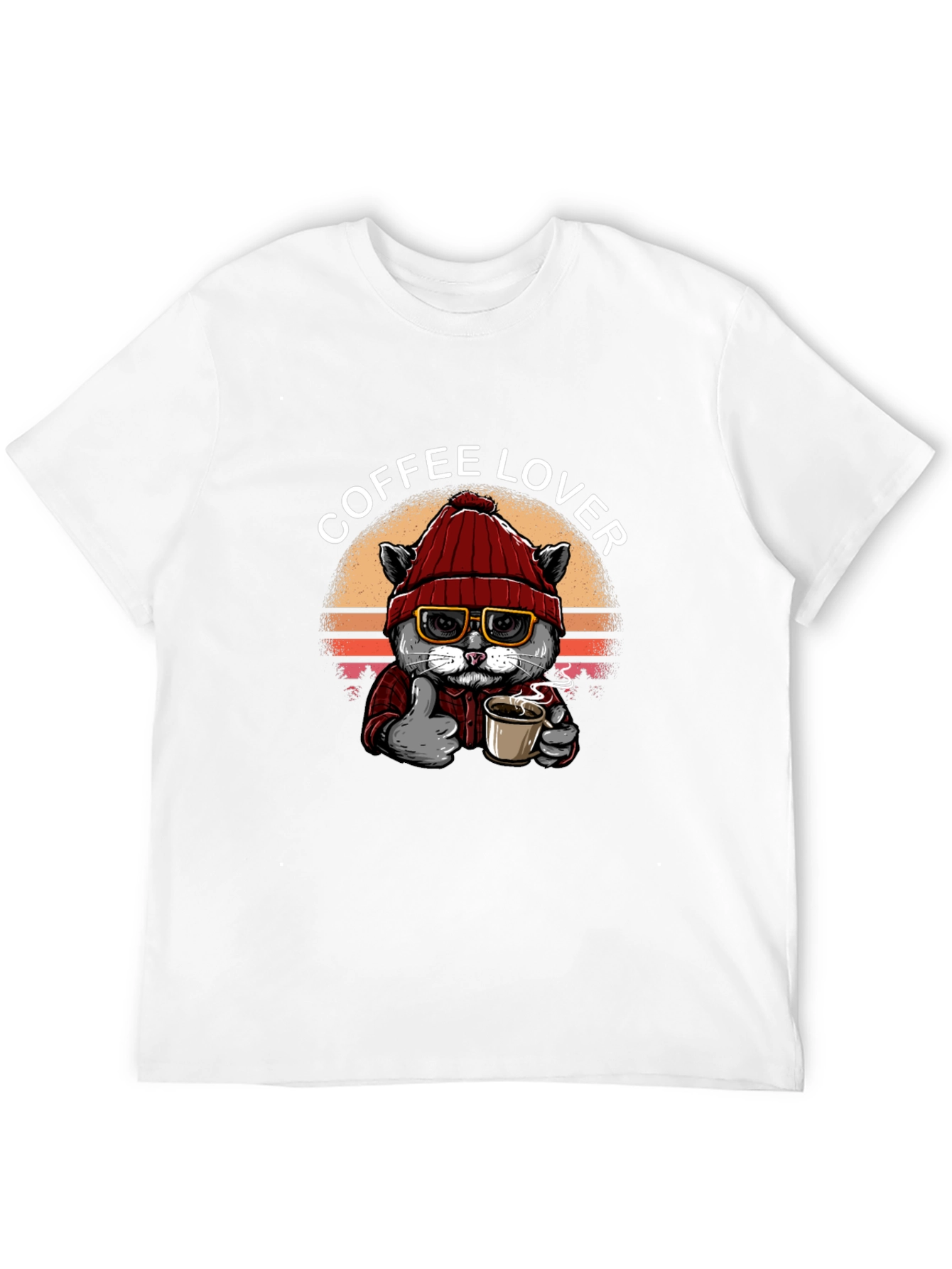 Coffee Lover Cat Graphic Tee