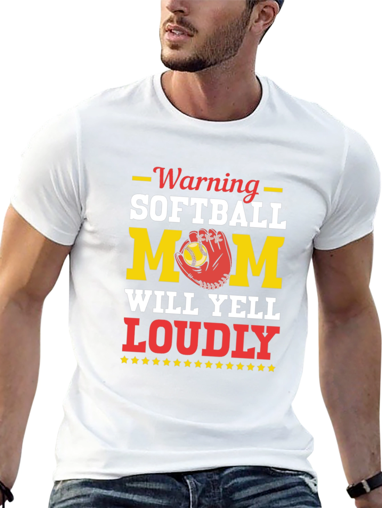 Warning Softball Mom Graphic Tee