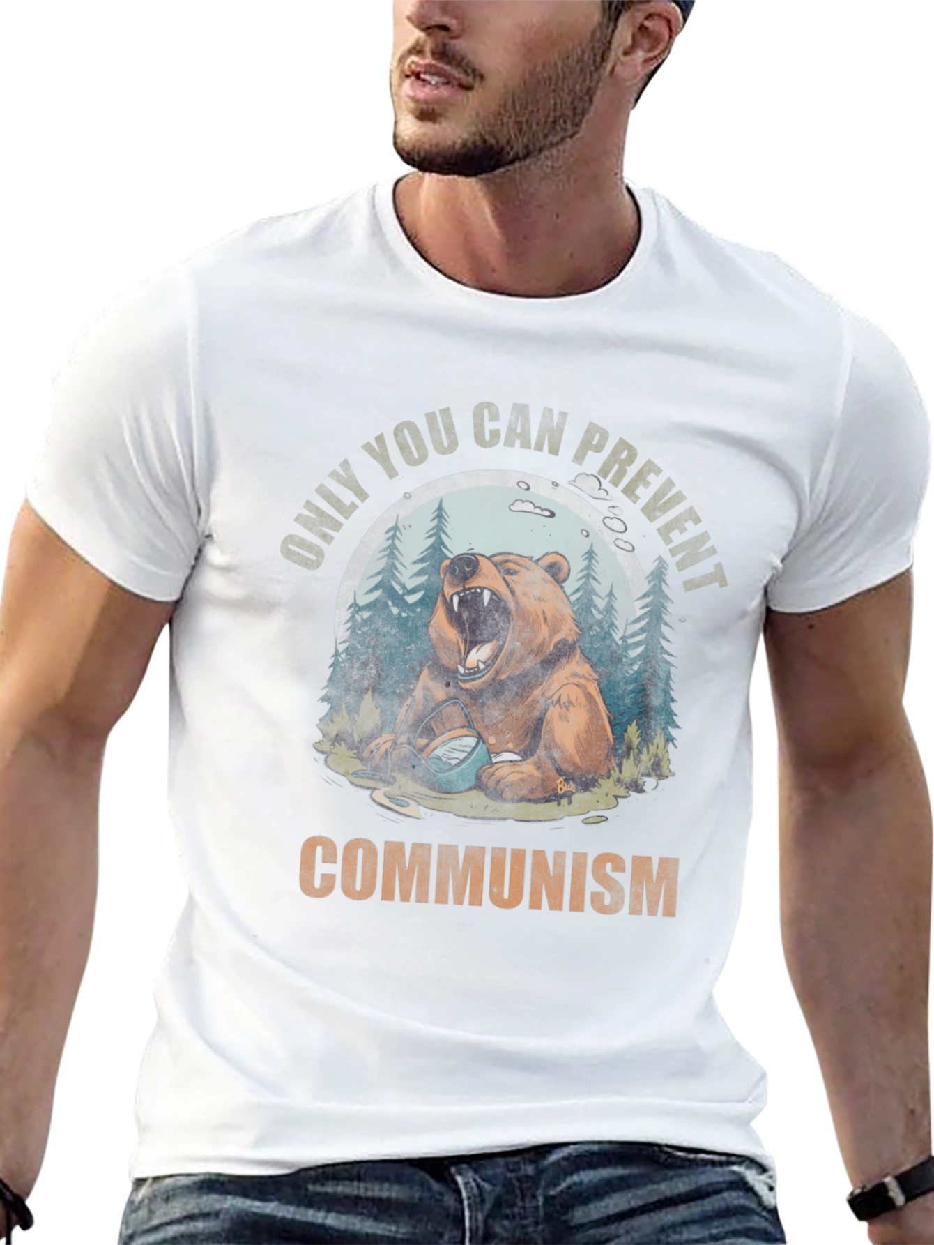 Only You Can Prevent Communism Bear T-Shirt