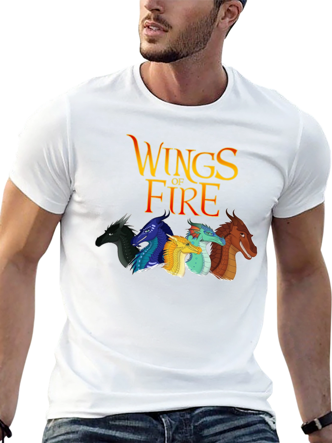 Wings of Fire Black T-Shirt Dragon Graphic