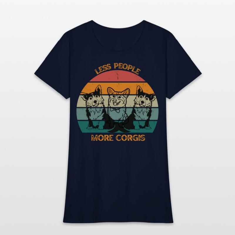 LESS PEOPLE MORE CORGIS T-SHIRT