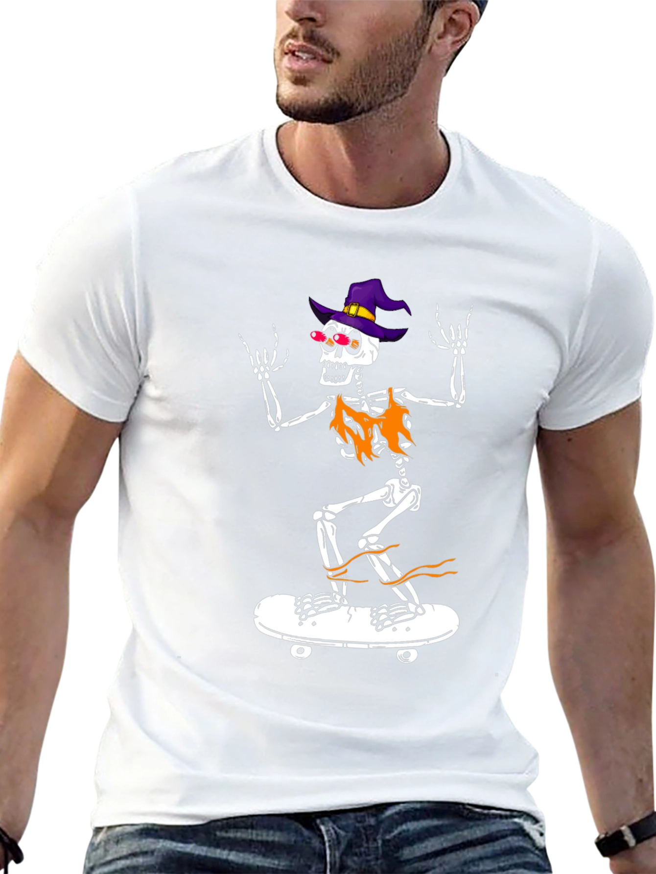 Cool Skeleton Skateboard T-Shirt