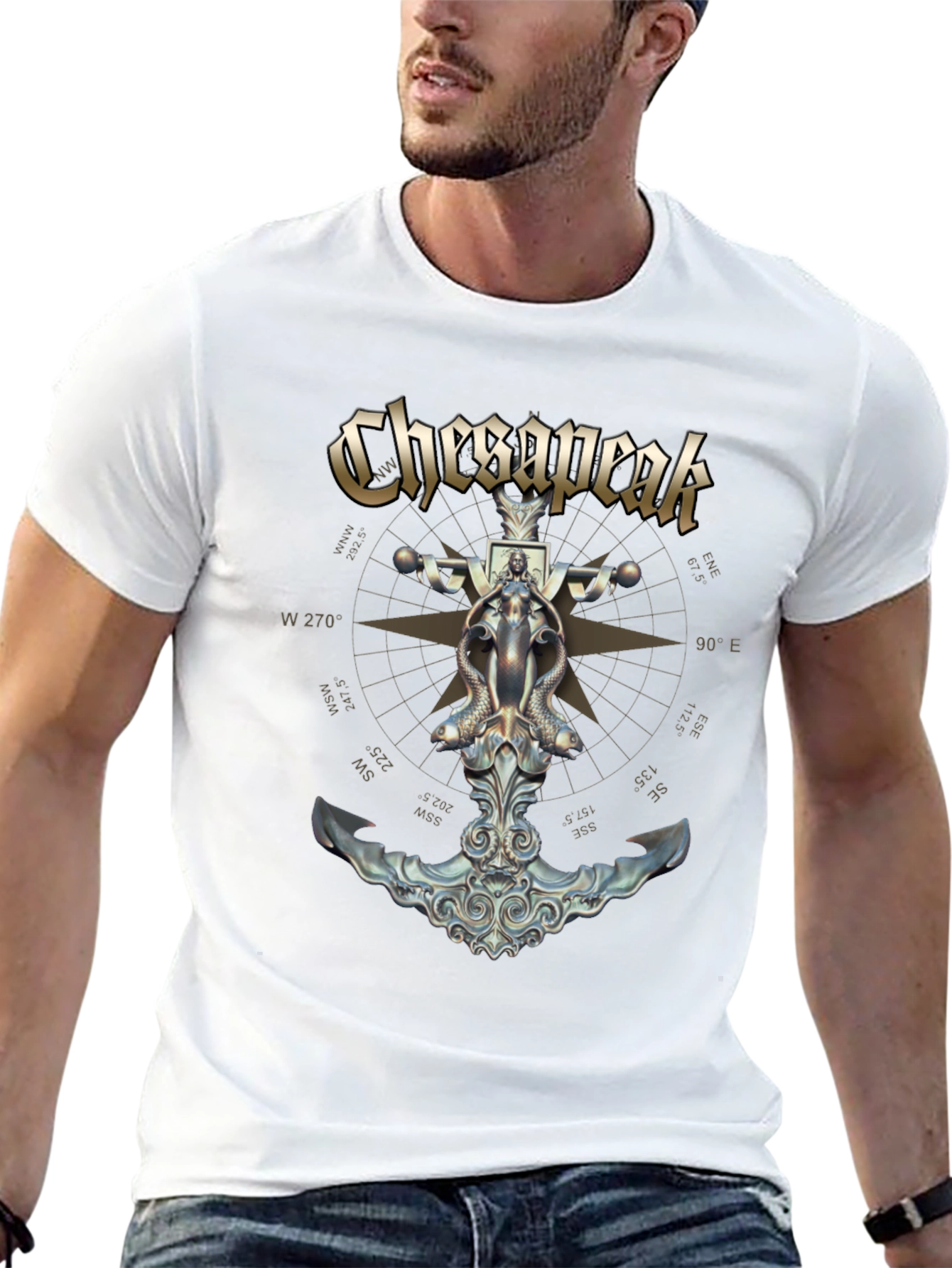 Chesapeake Compass & Anchor Graphic T-Shirt