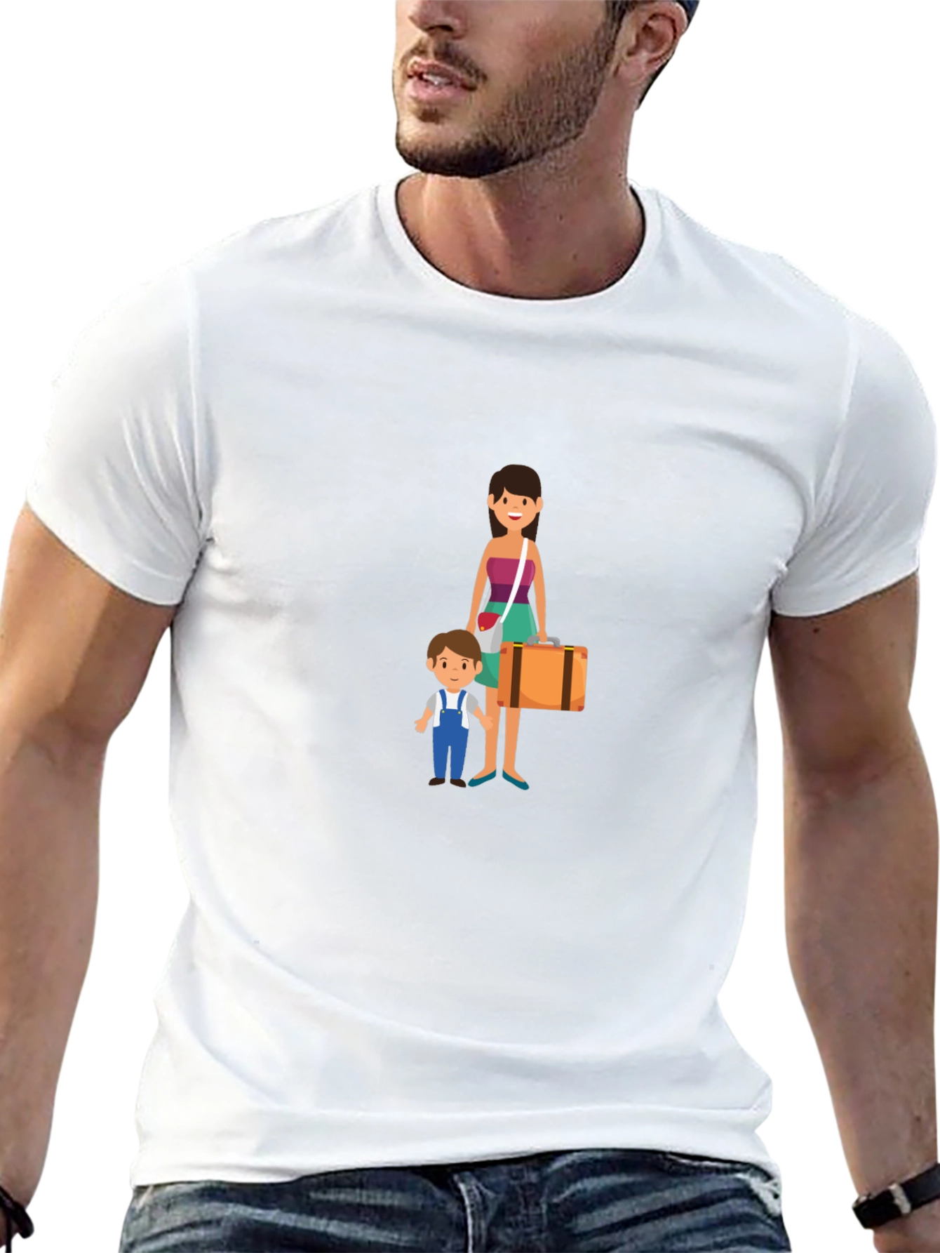 Family Travel Graphic Tee - Black