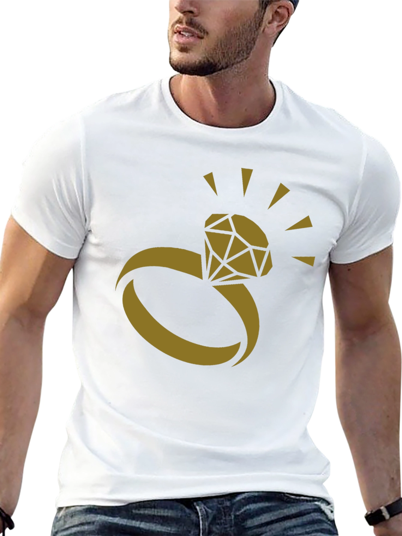 Diamond Ring Graphic Tee - Stylish & Unique