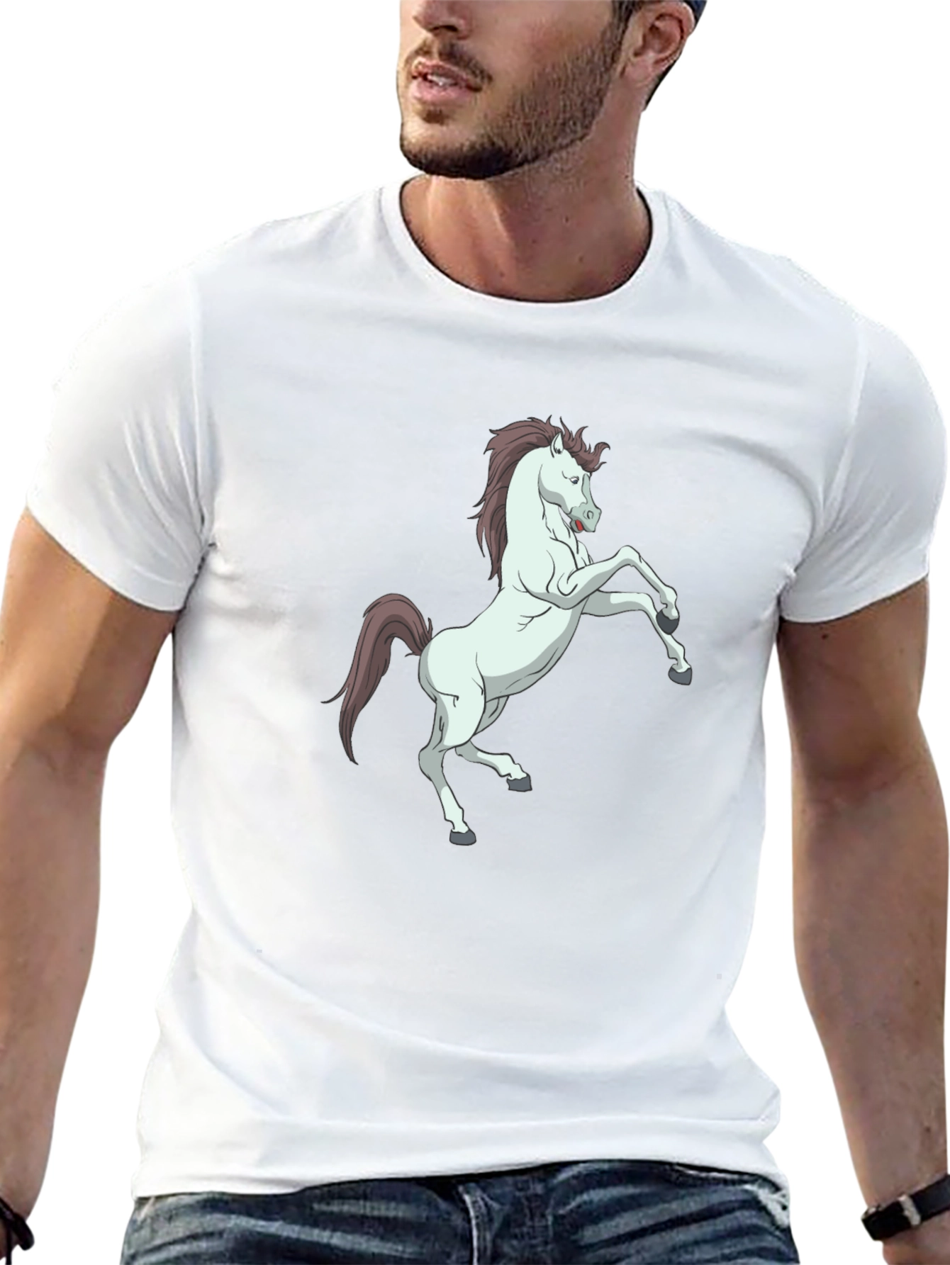 Horse Graphic Black T-Shirt - Stylish & Unique
