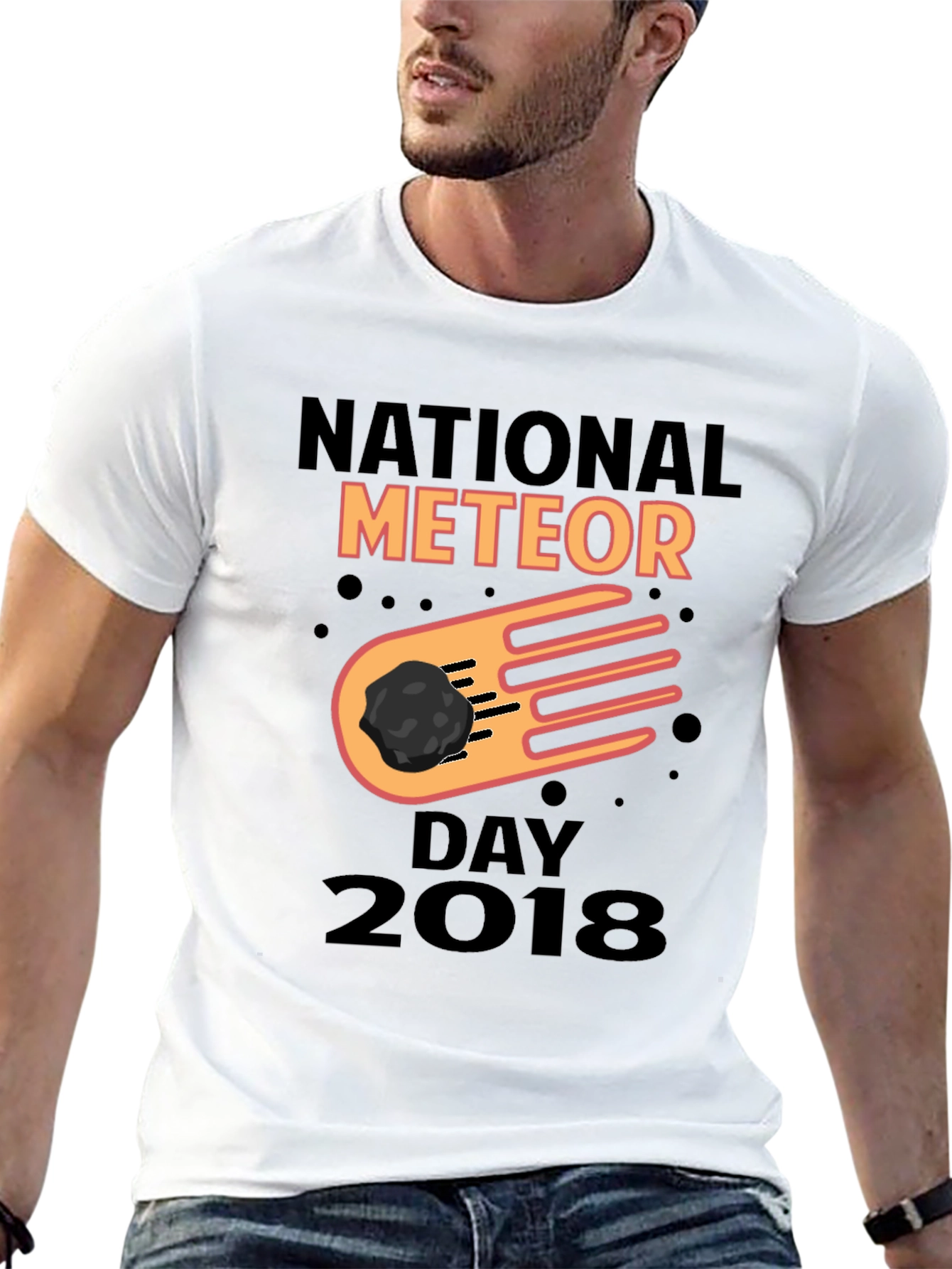 National Meteor Day 2018 Black Graphic T-Shirt
