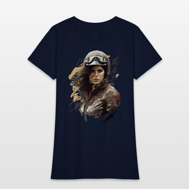 Motorcyclist Woman Motorbike for a Motorcyclist