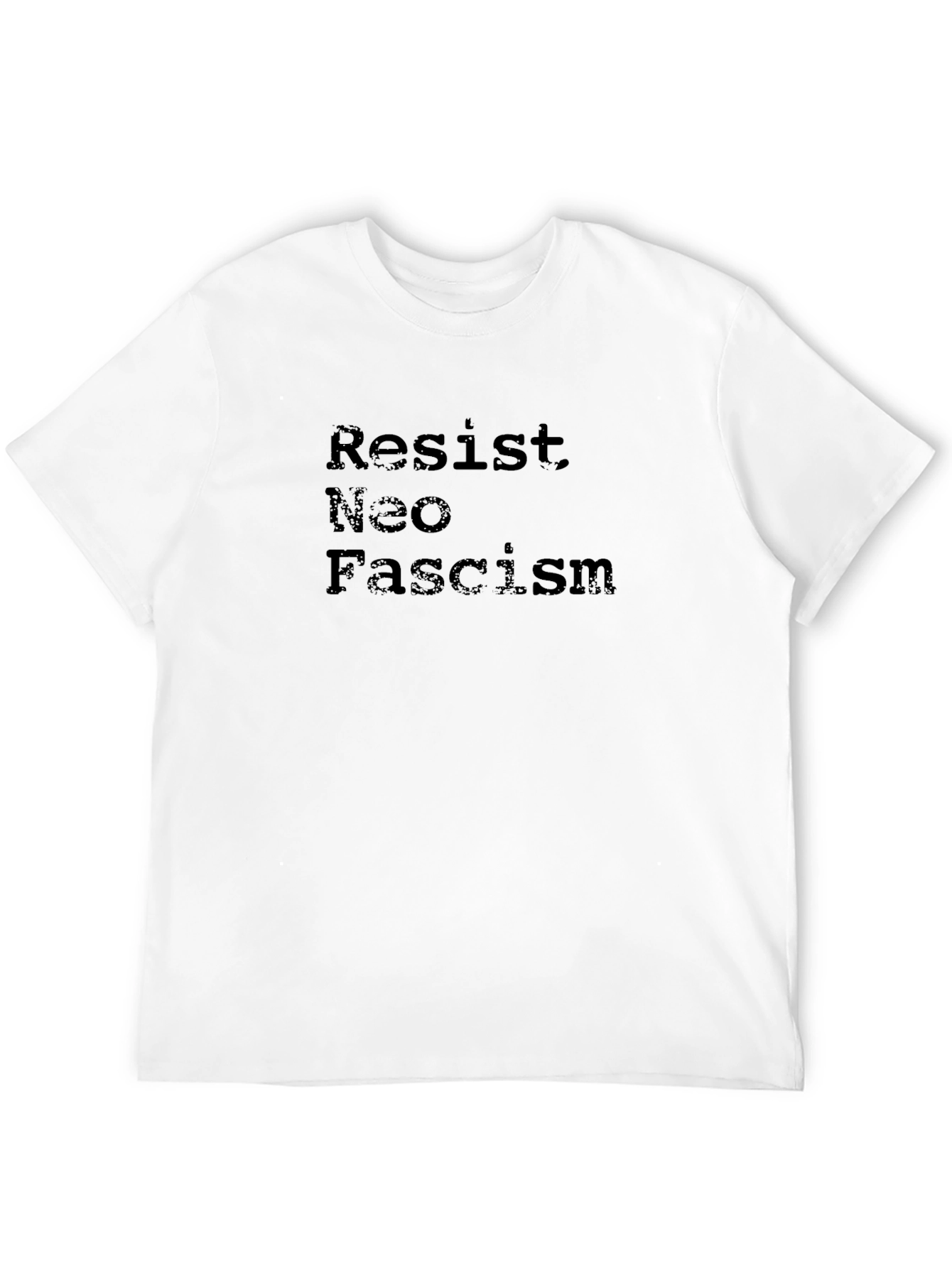 Resist Neo Fascism Black Graphic T-Shirt