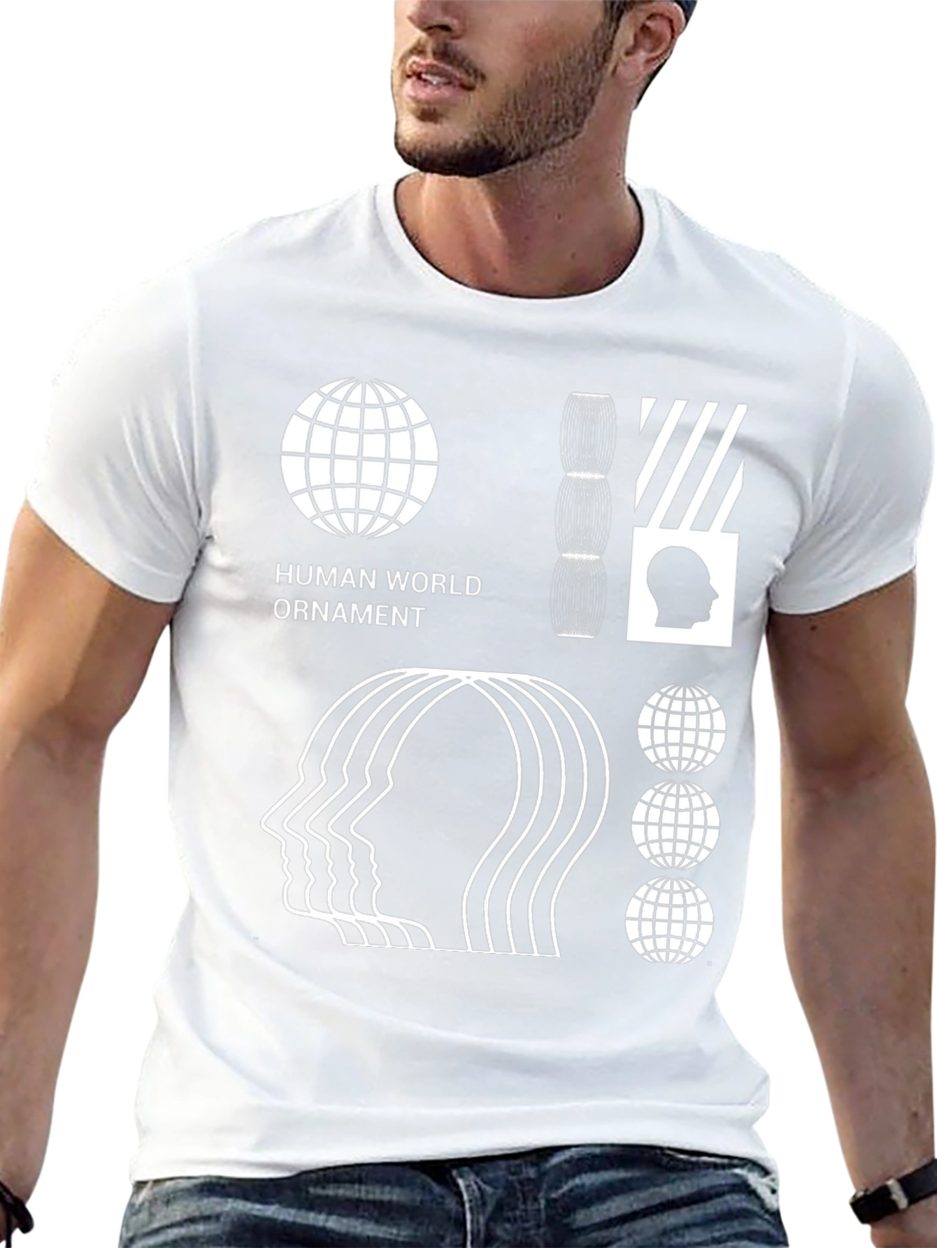 Abstract Graphic Print Black T-Shirt