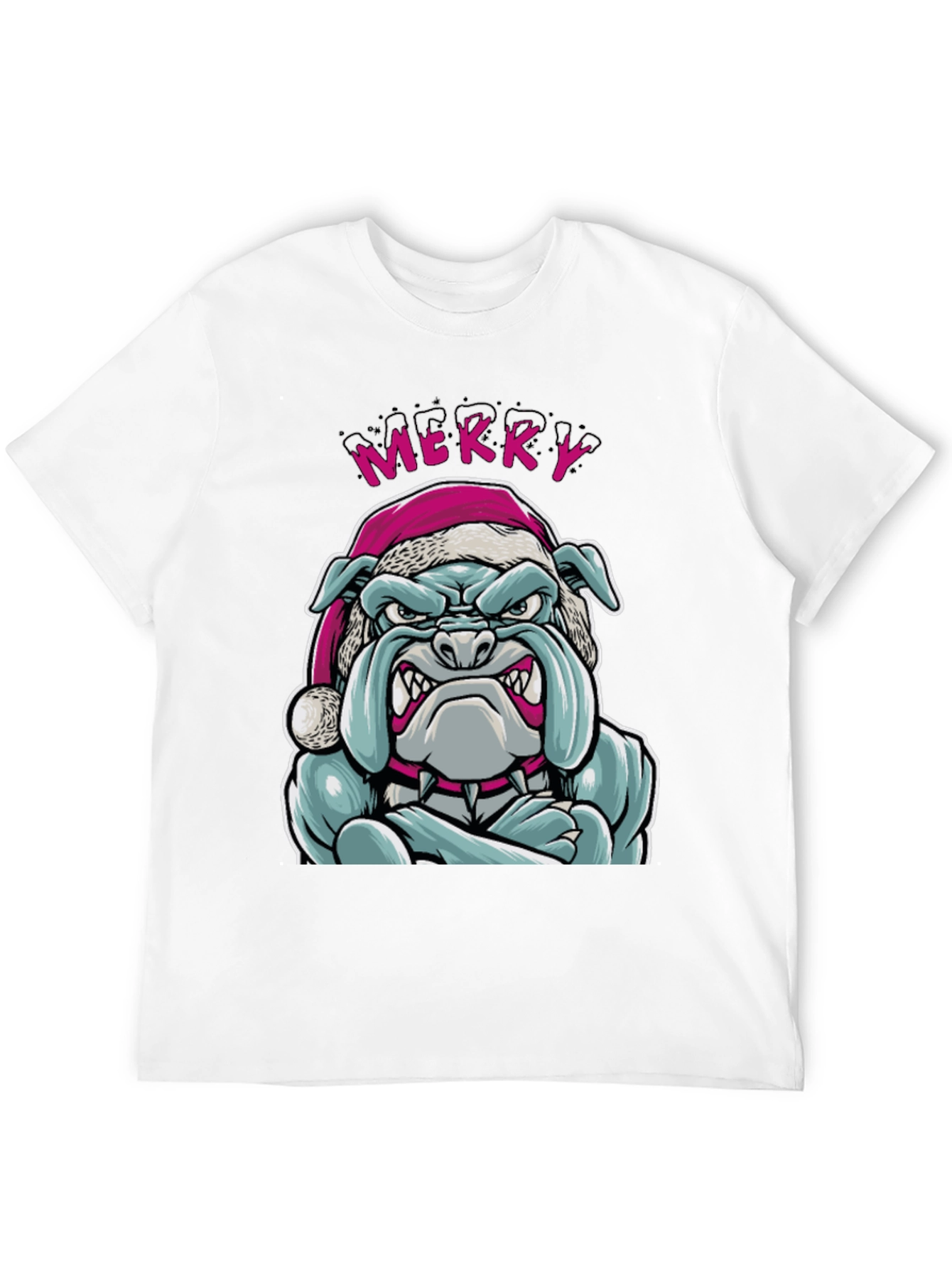 Merry Bulldog Graphic Tee