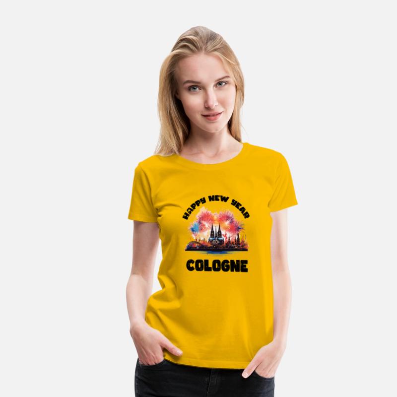 New Years Eve Happy New Year Firework in Cologne